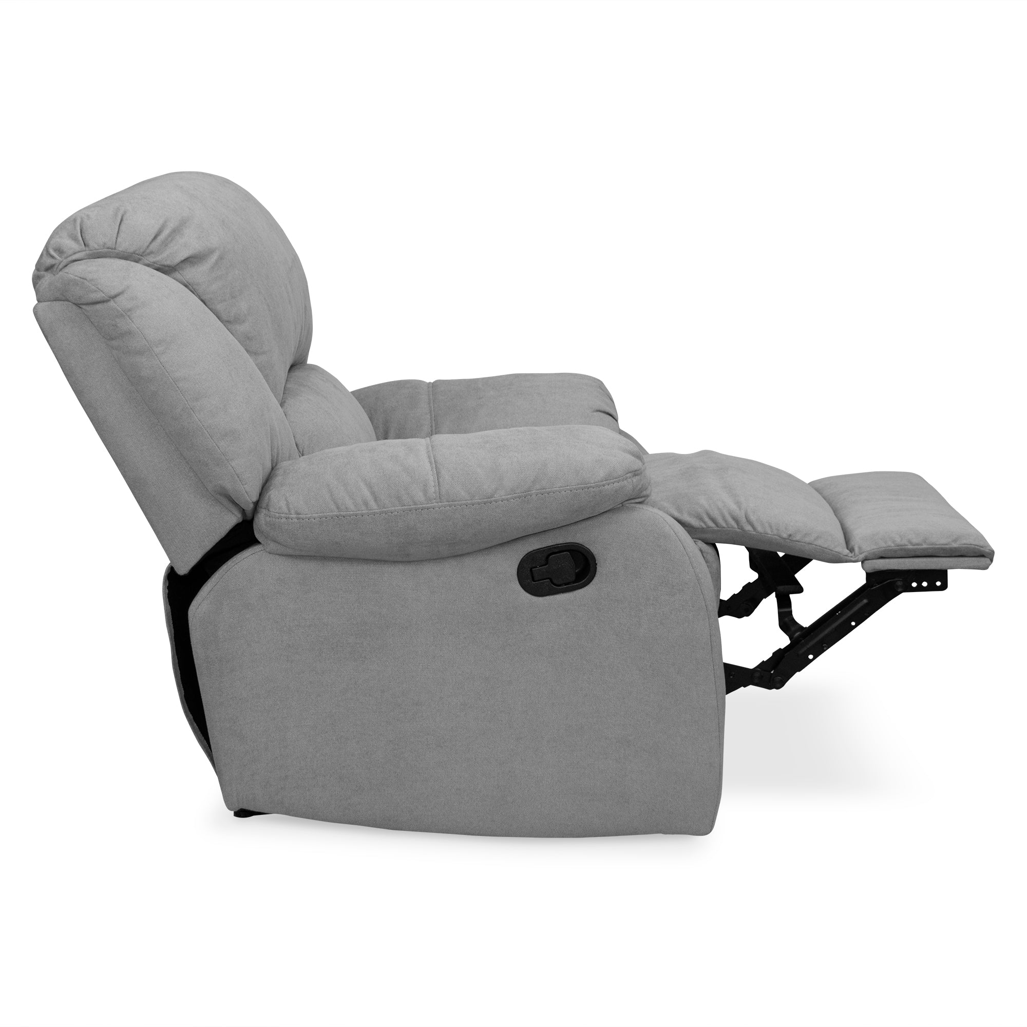 Silla reclinable ohio estatica microfibra plata