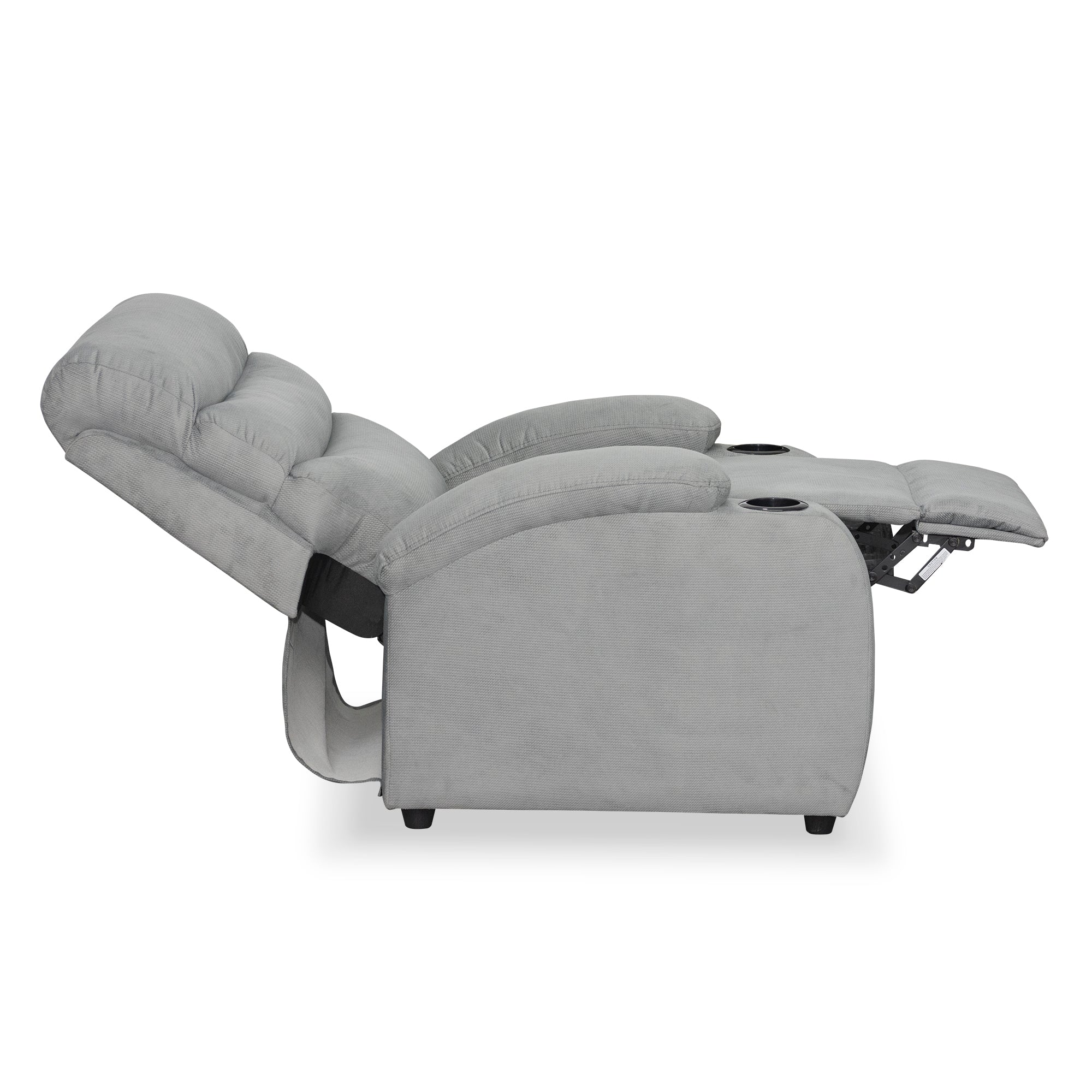 Silla reclinable trevi 1 puesto microfibra plata