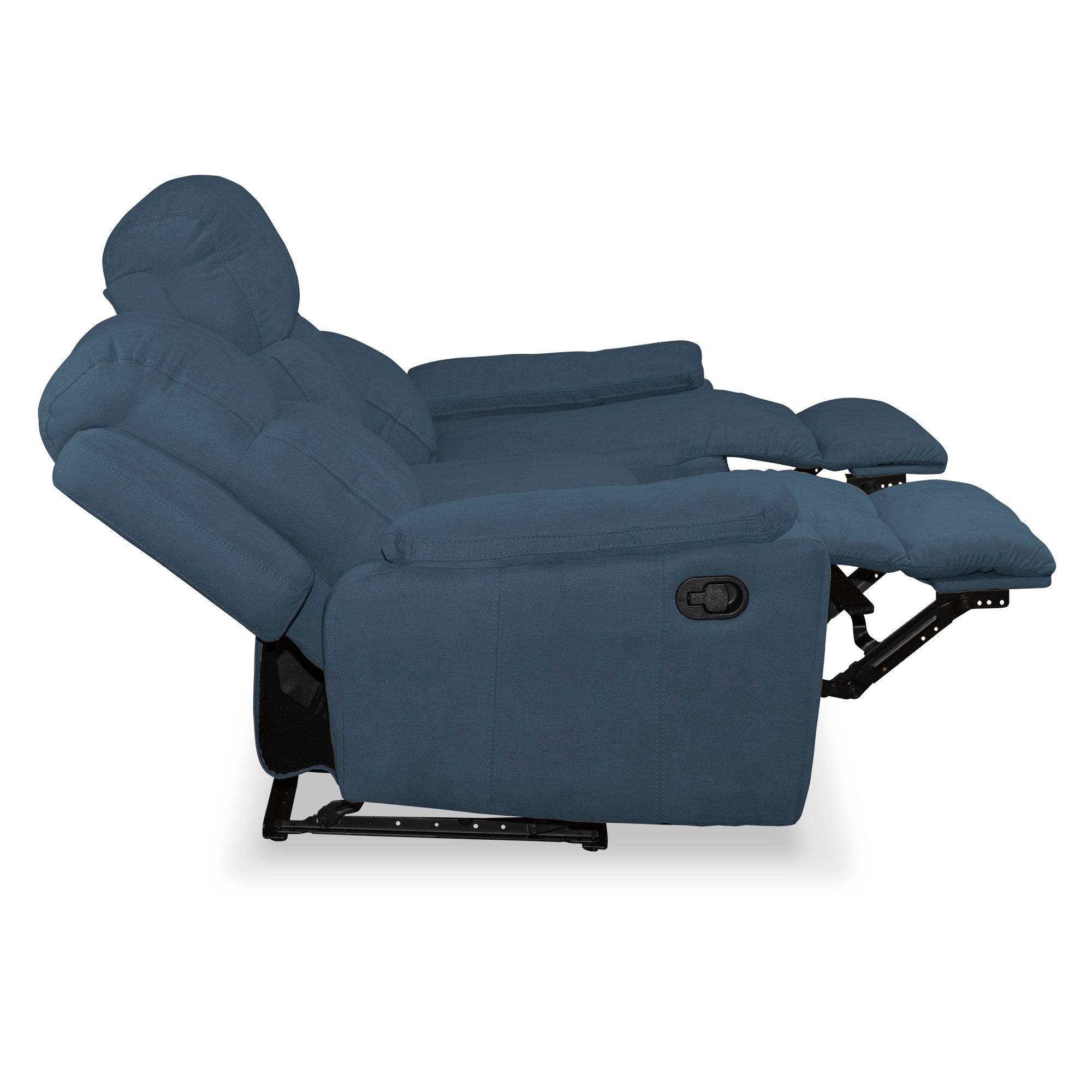 Sofa rec marsella 3 ptos estatico microfibra azul