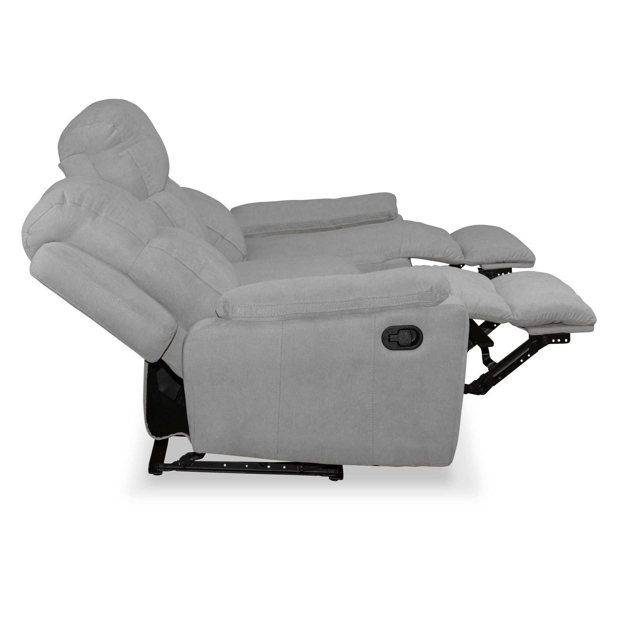 Sofa rec marsella 3 ptos estatico microfibra plata