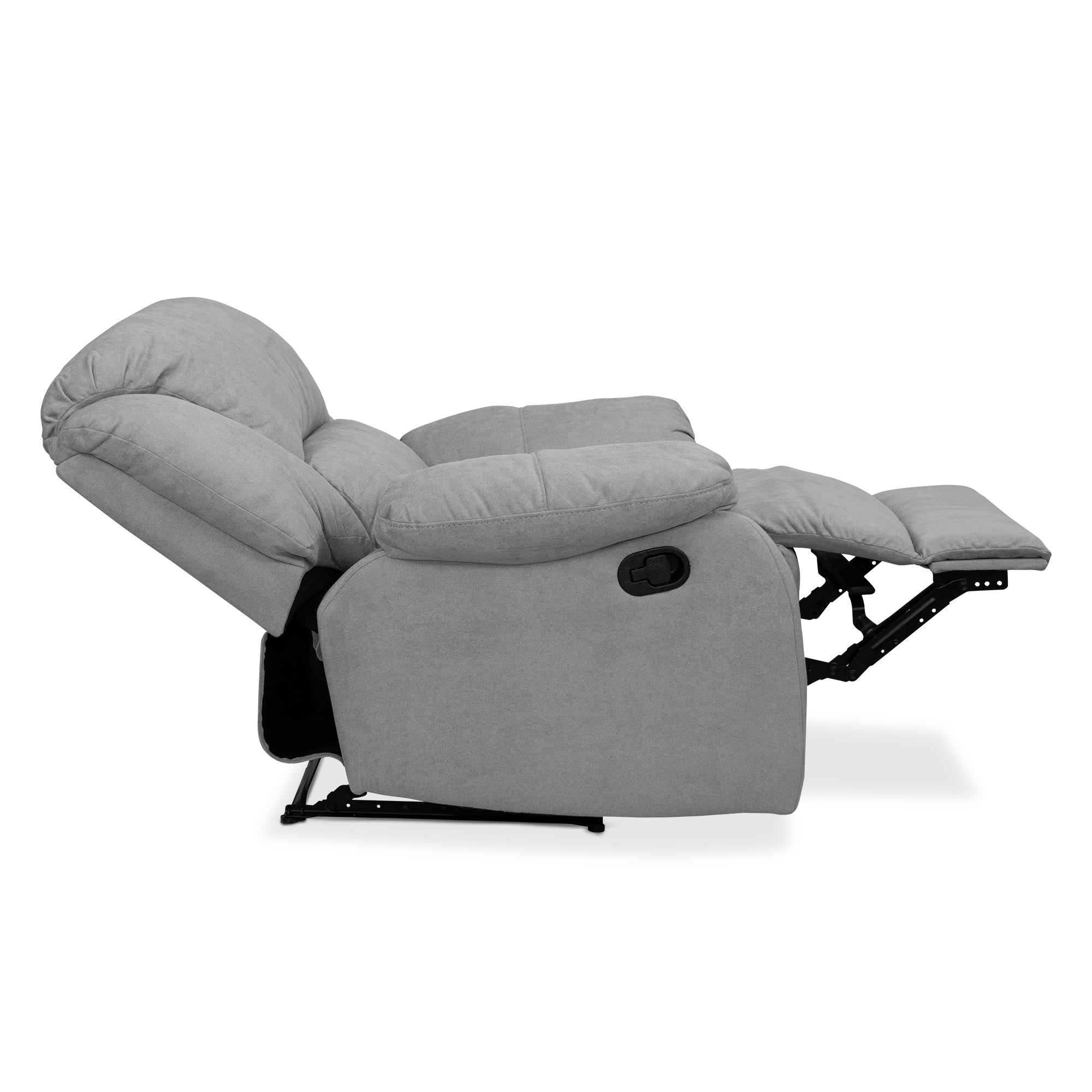 Silla reclinable ohio estatica microfibra plata
