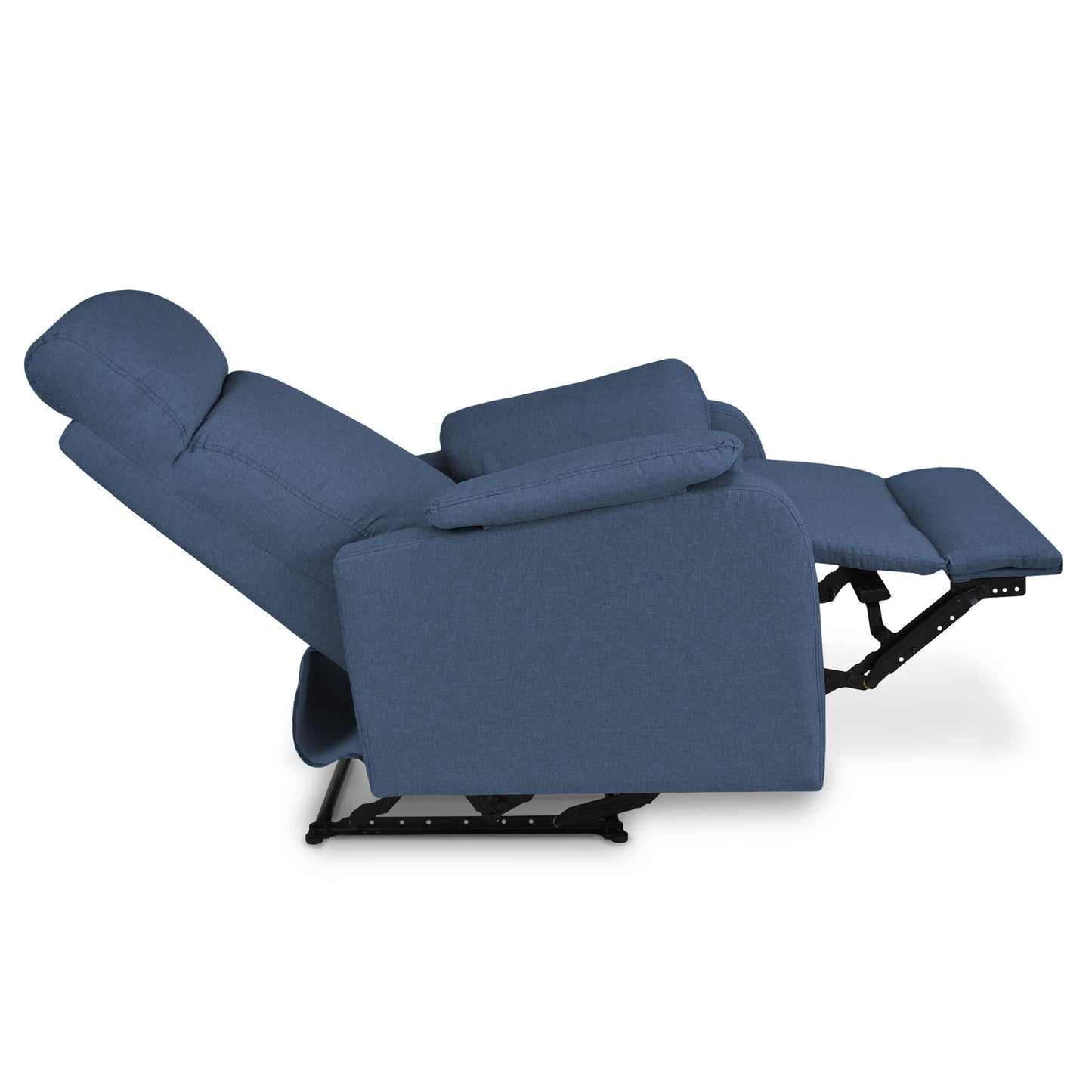SILLA RECLINABLE VELVET MICROFIBRA AZUL