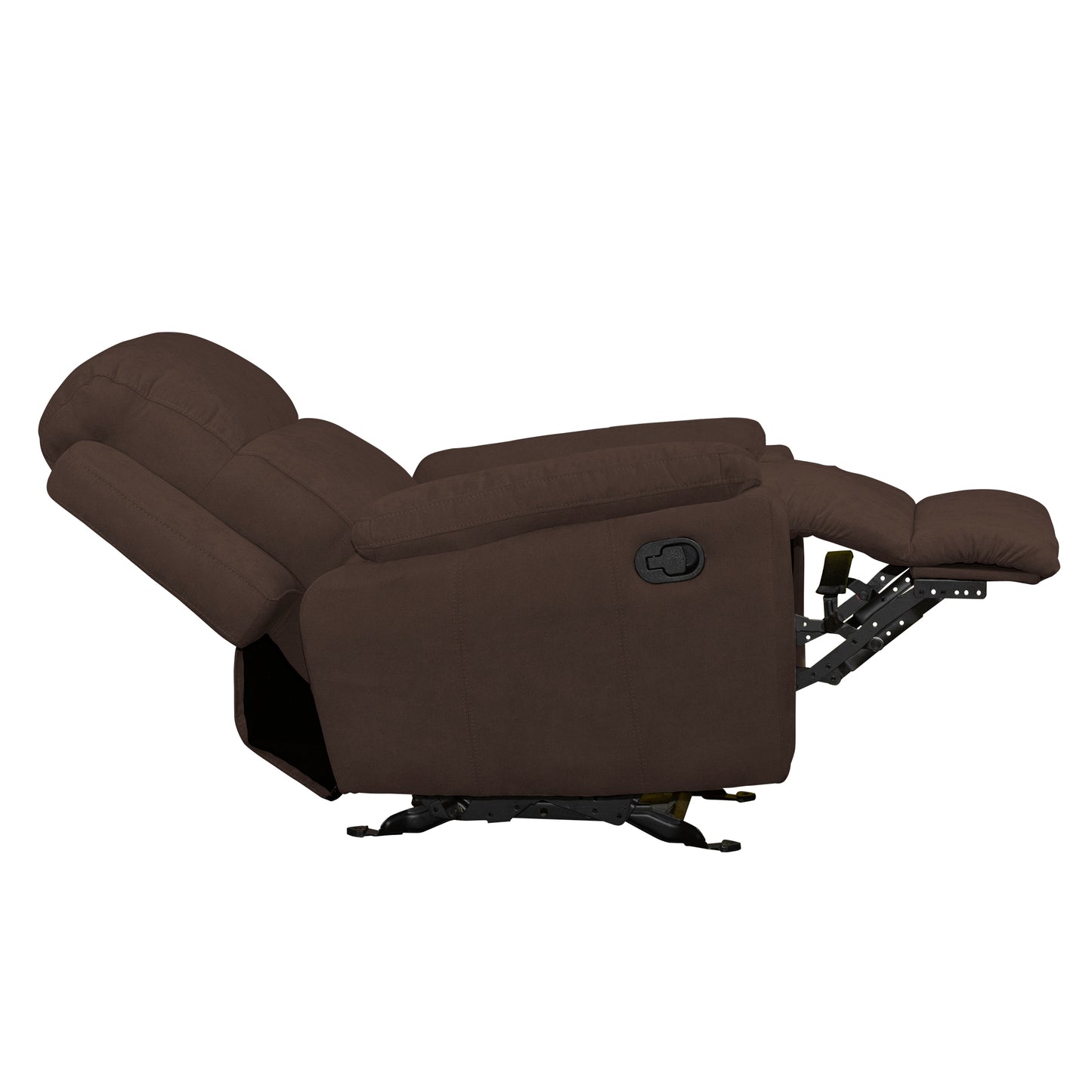 SILLA RECLINABLE ESTÁTICA MARSELLA MECEDORA MICROFIBRA. CHOCOLATE