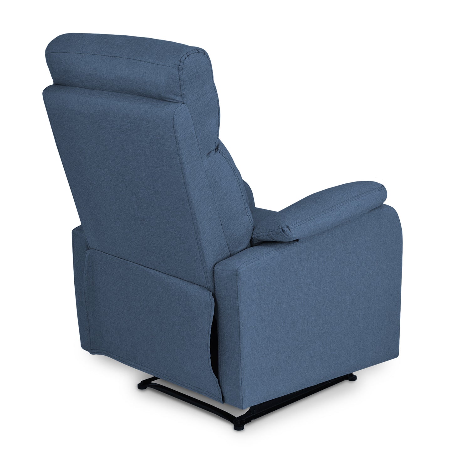 SILLA RECLINABLE VELVET MICROFIBRA AZUL