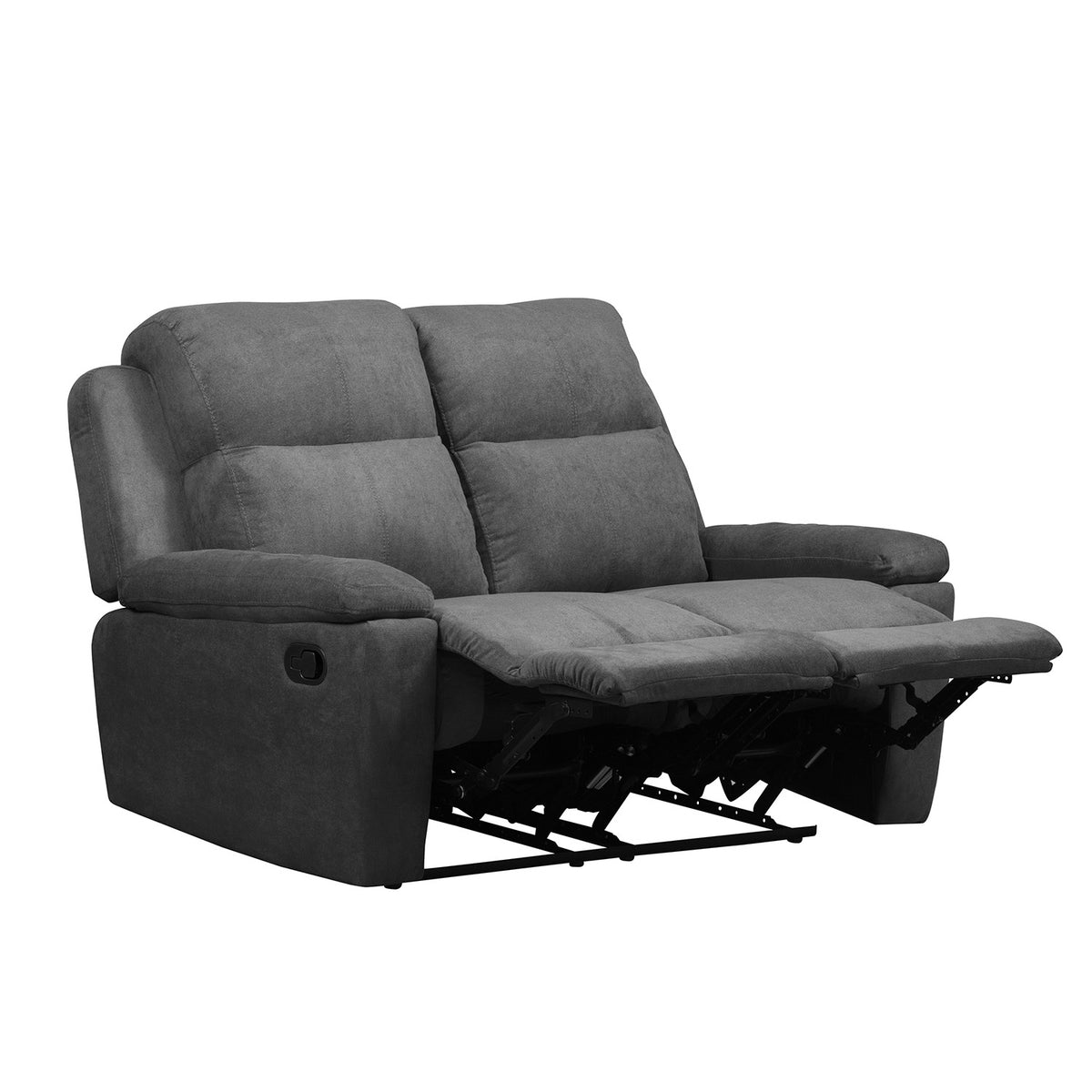 Sofá reclinable 2 puestos Marsella Microfibra Gris Plomo