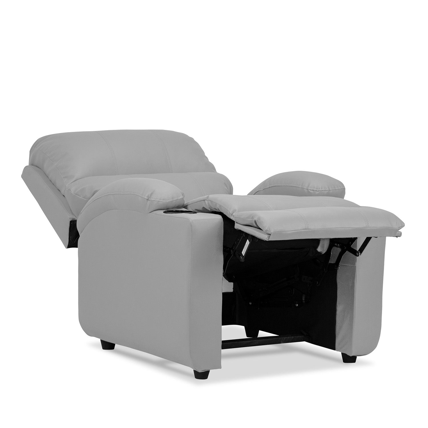 Silla reclinable alan 1 puesto cuero sint gris