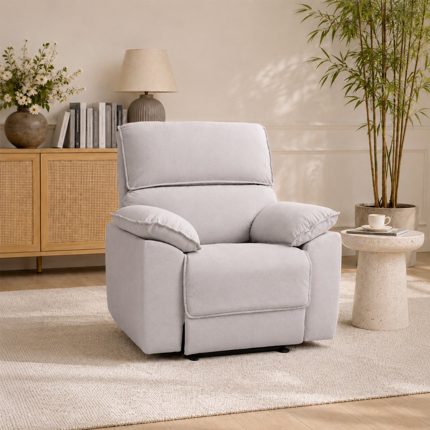 Silla Reclinable Alexa Microfibra Taupe
