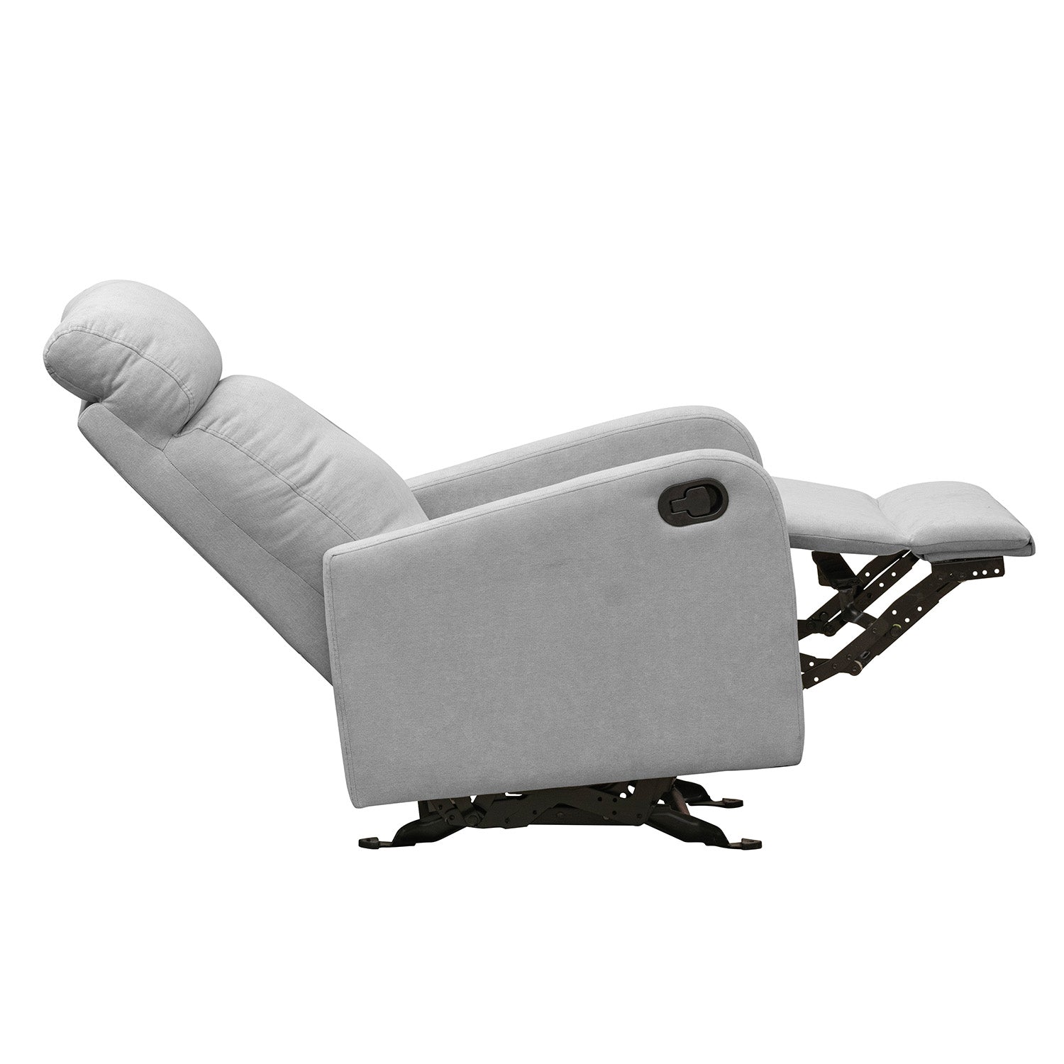 Silla reclinable mecedora Norman microfibra gris claro