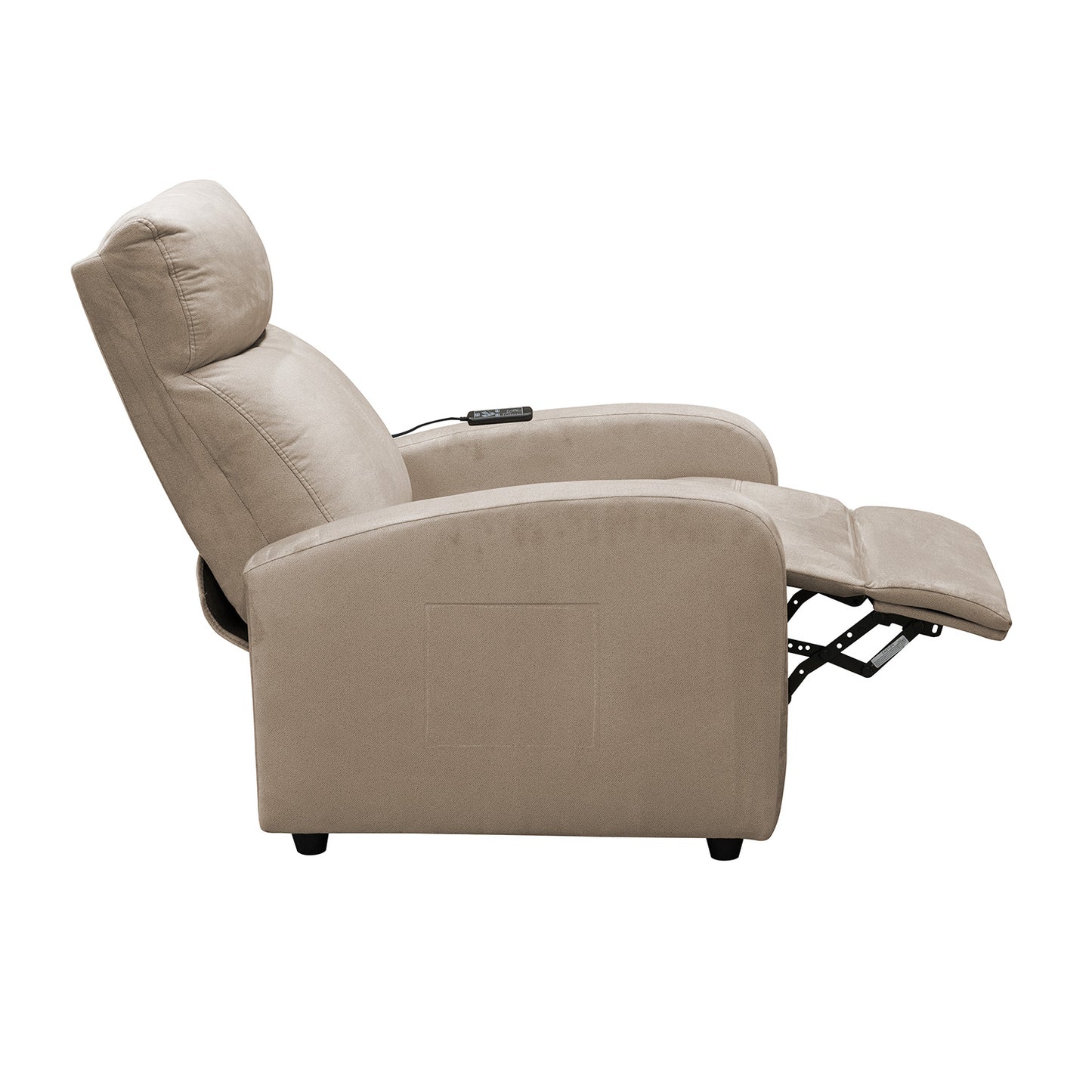 SILLA RECLINABLE ESTATICA CON MASAJE OMY 1 PUESTO MICROFIBRA CRUDO
