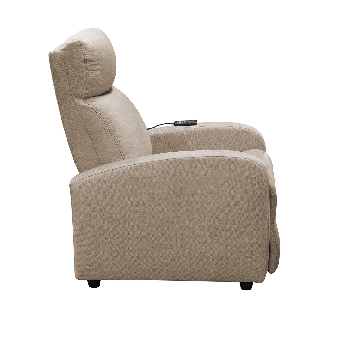 SILLA RECLINABLE ESTATICA CON MASAJE OMY 1 PUESTO MICROFIBRA CRUDO