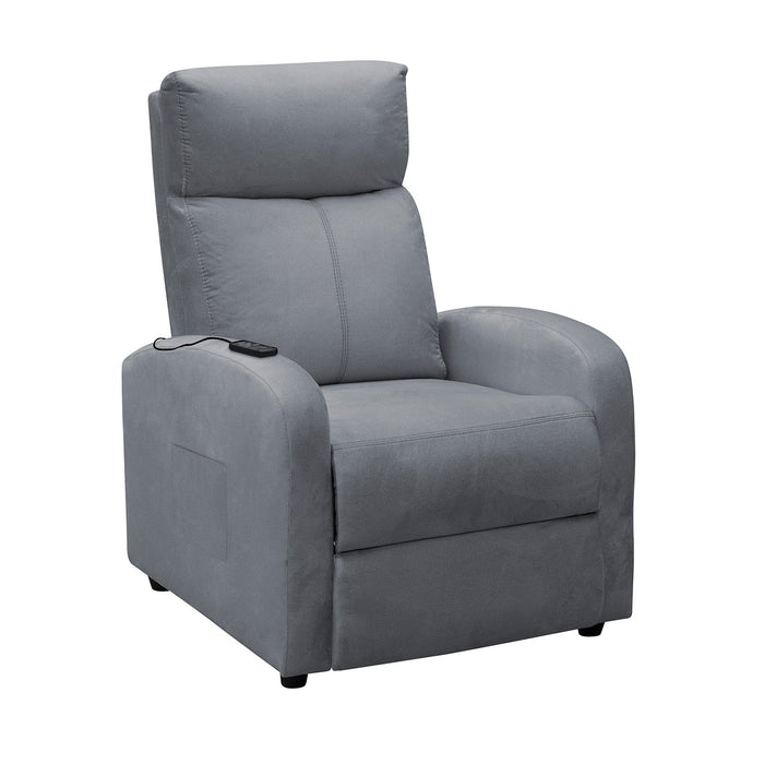 Silla reclinable estatica con masaje daly 1 puesto microfibra gris plomo