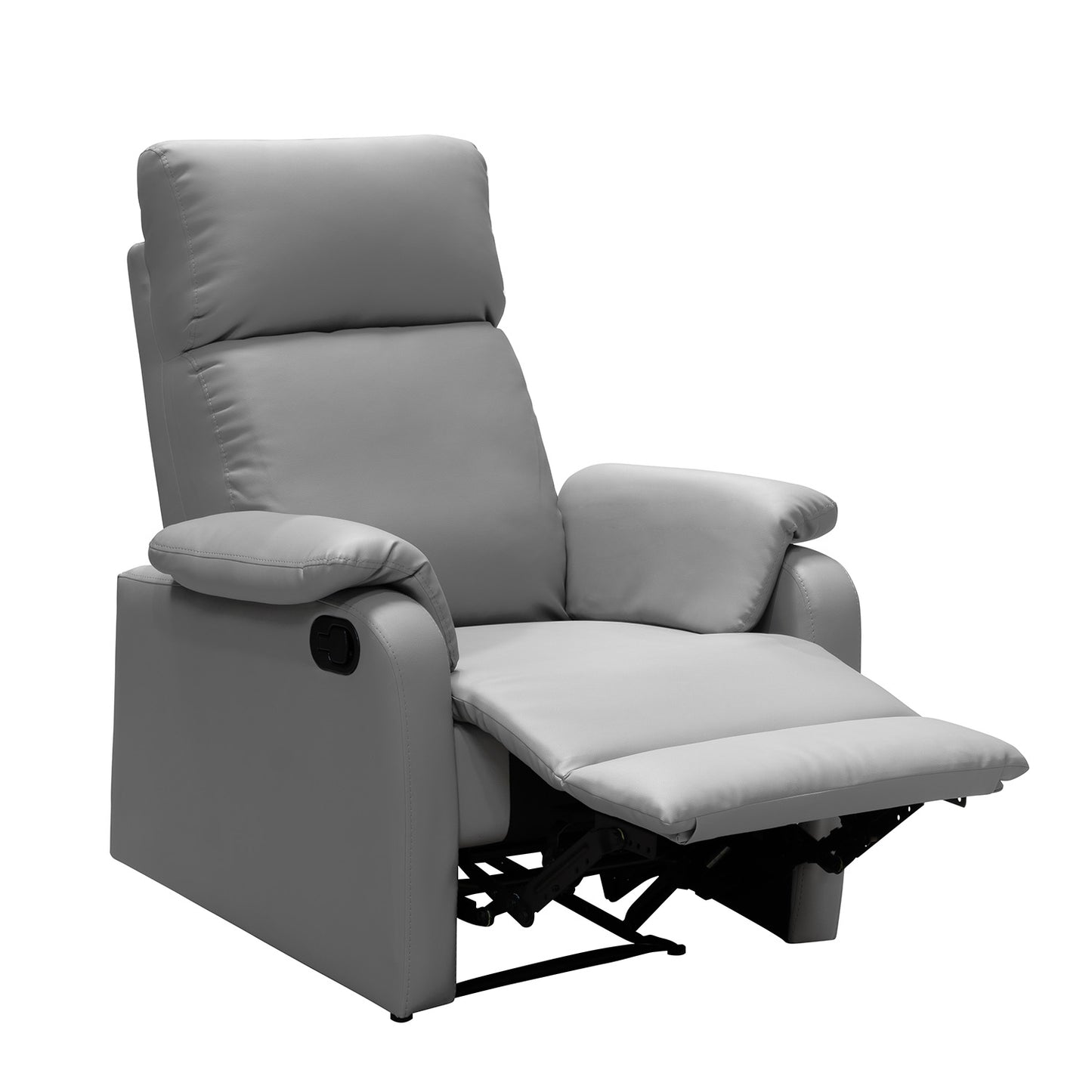 SILLA RECLINABLE VELVET 1 PUESTO SINTETICO GRIS CLARO