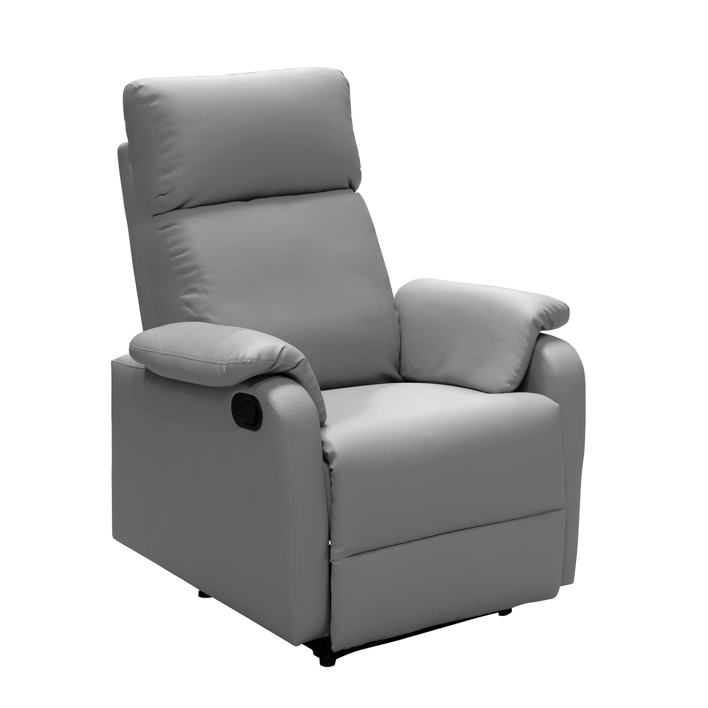 SILLA RECLINABLE VELVET 1 PUESTO SINTETICO GRIS CLARO