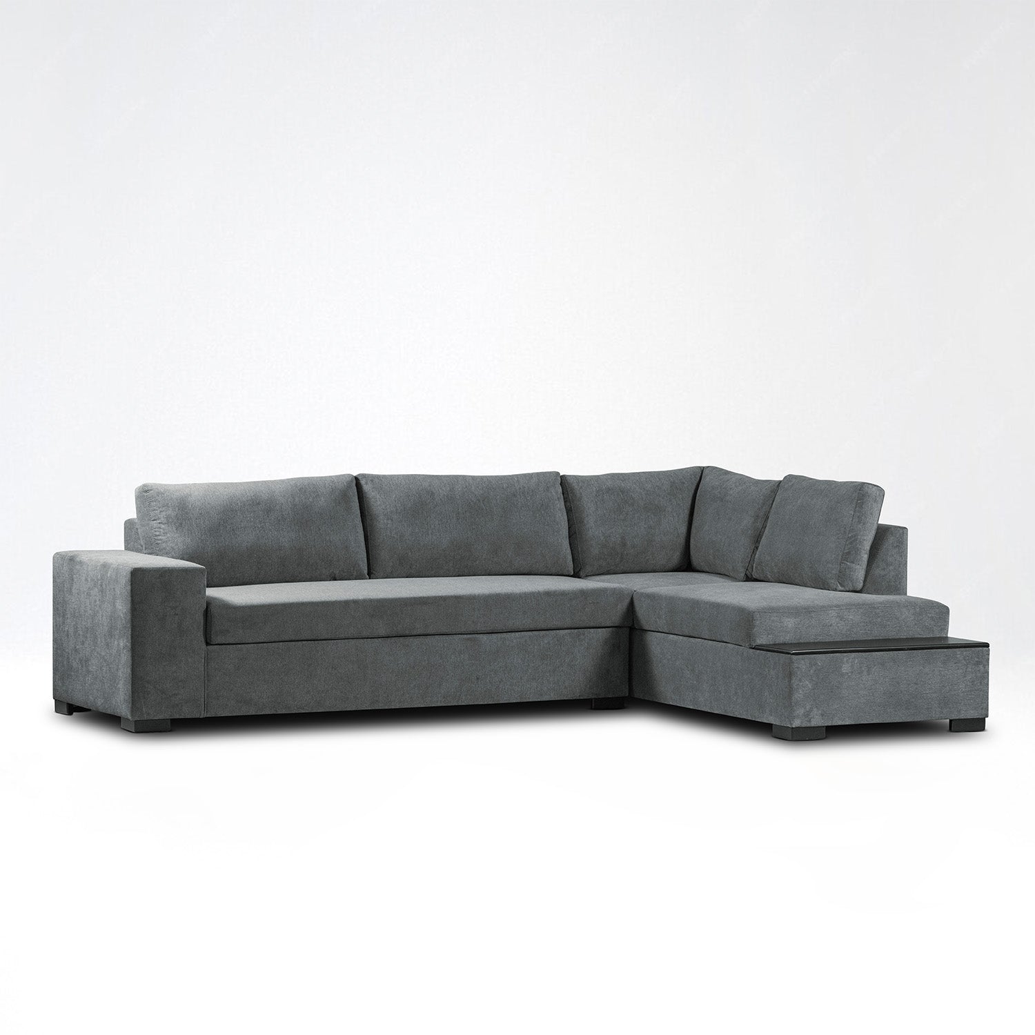 Sala Rinconera Kyara Microfibra Gris Plomo