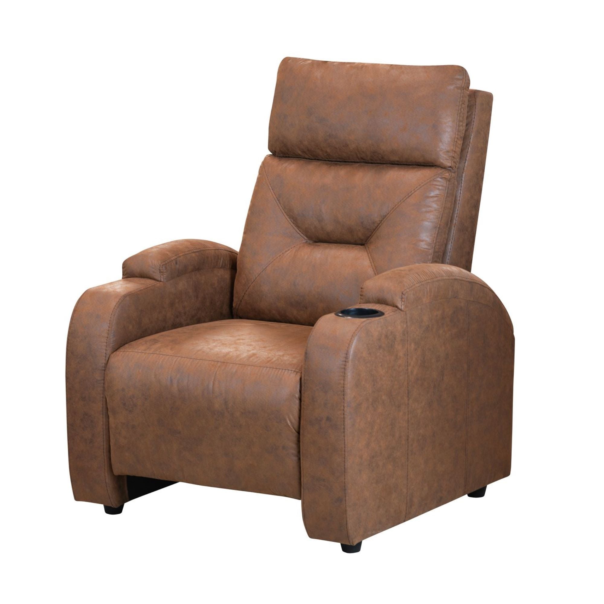 Silla reclinable logan 1 puesto estatico tipo sintetico moca