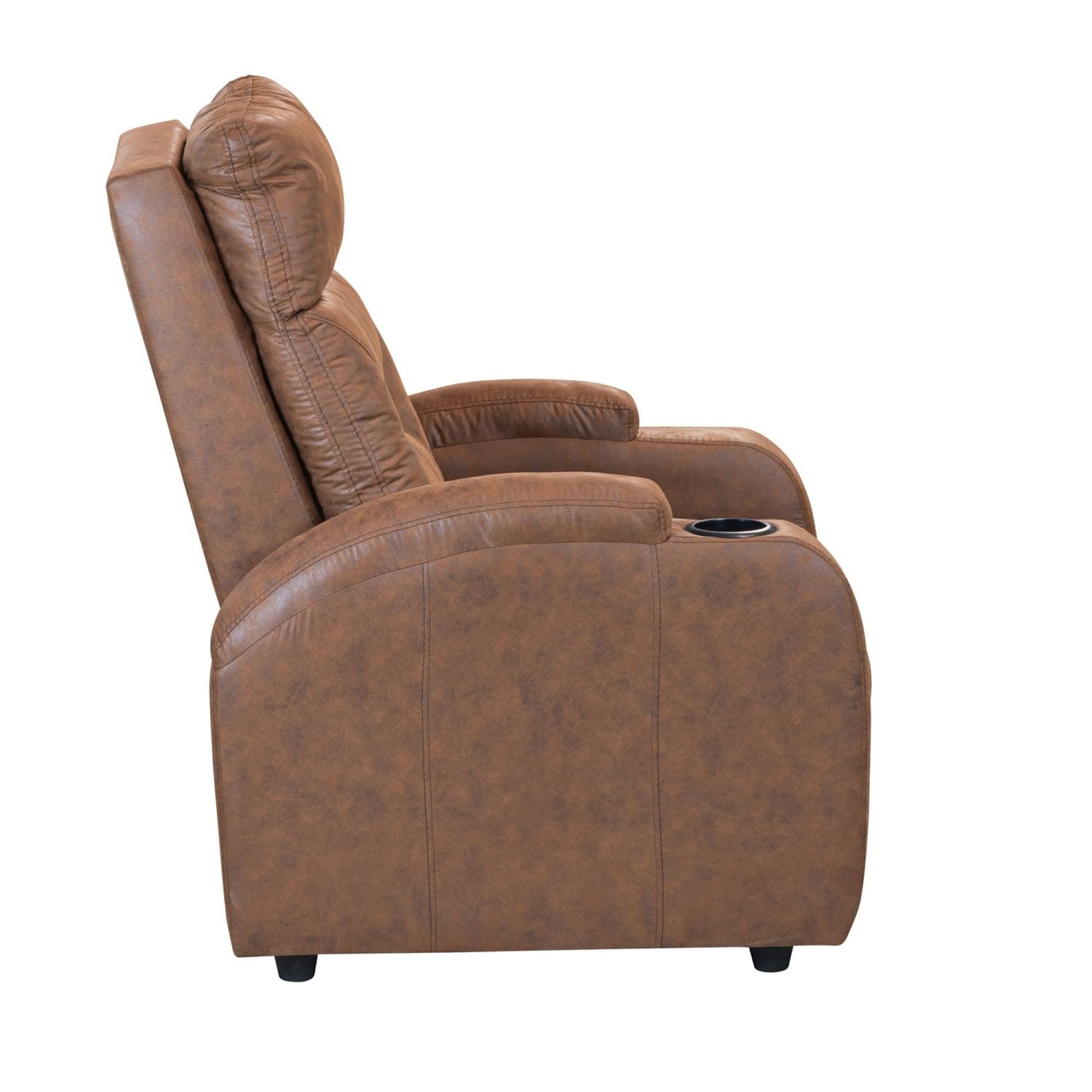 Silla reclinable logan 1 puesto estatico tipo sintetico moca