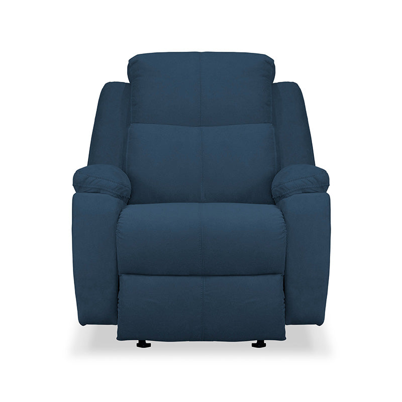Silla reclinable estática marsella en microfibra azul