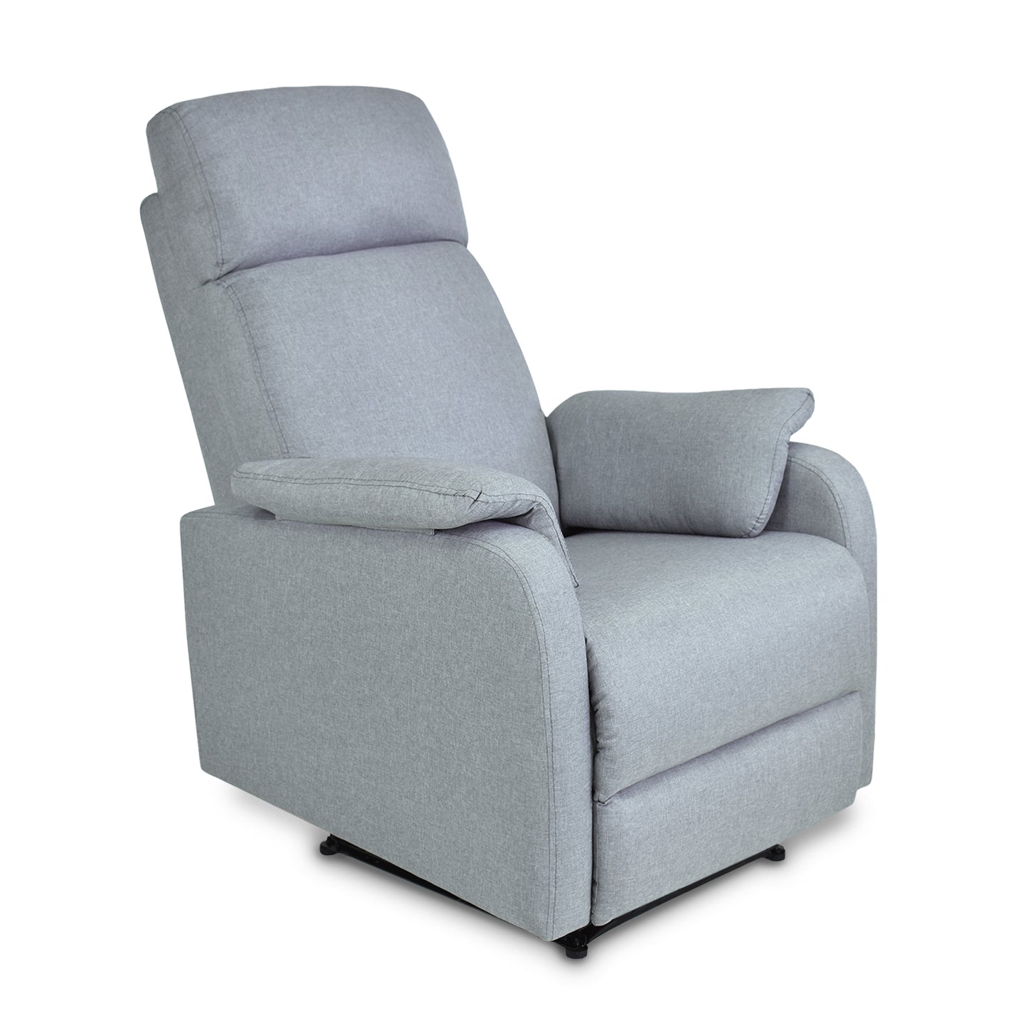 SILLA RECLINABLE VELVET 1 PUESTO MICROFIBRA GRIS CLARO