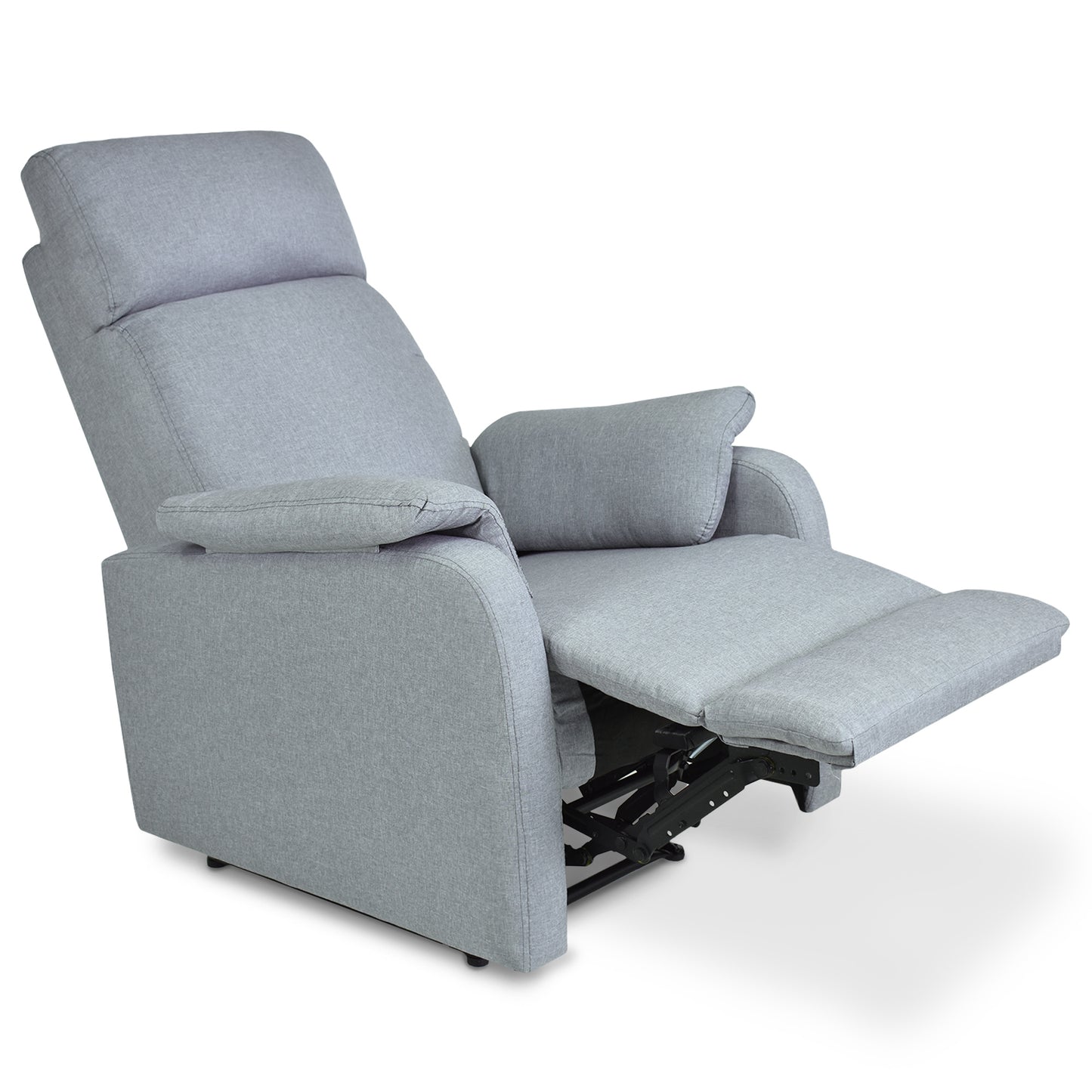 SILLA RECLINABLE VELVET 1 PUESTO MICROFIBRA GRIS CLARO