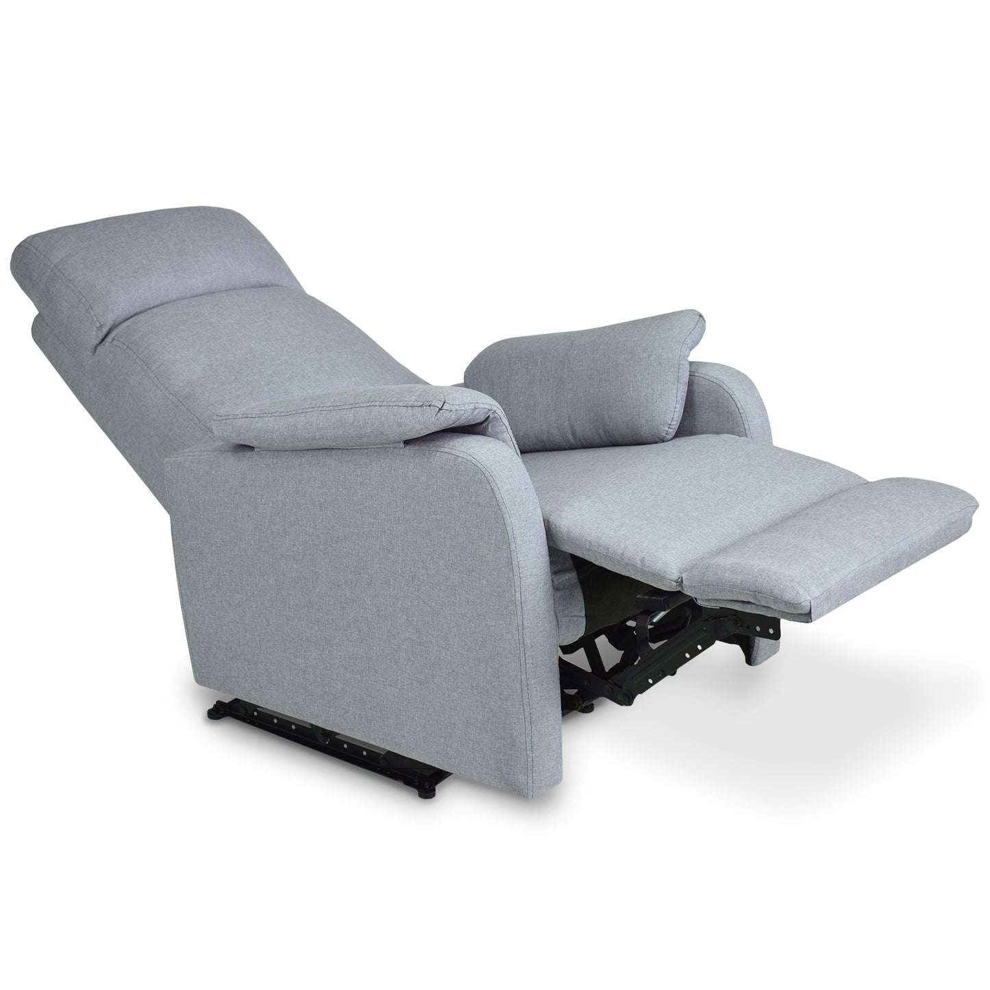 SILLA RECLINABLE VELVET 1 PUESTO MICROFIBRA GRIS CLARO