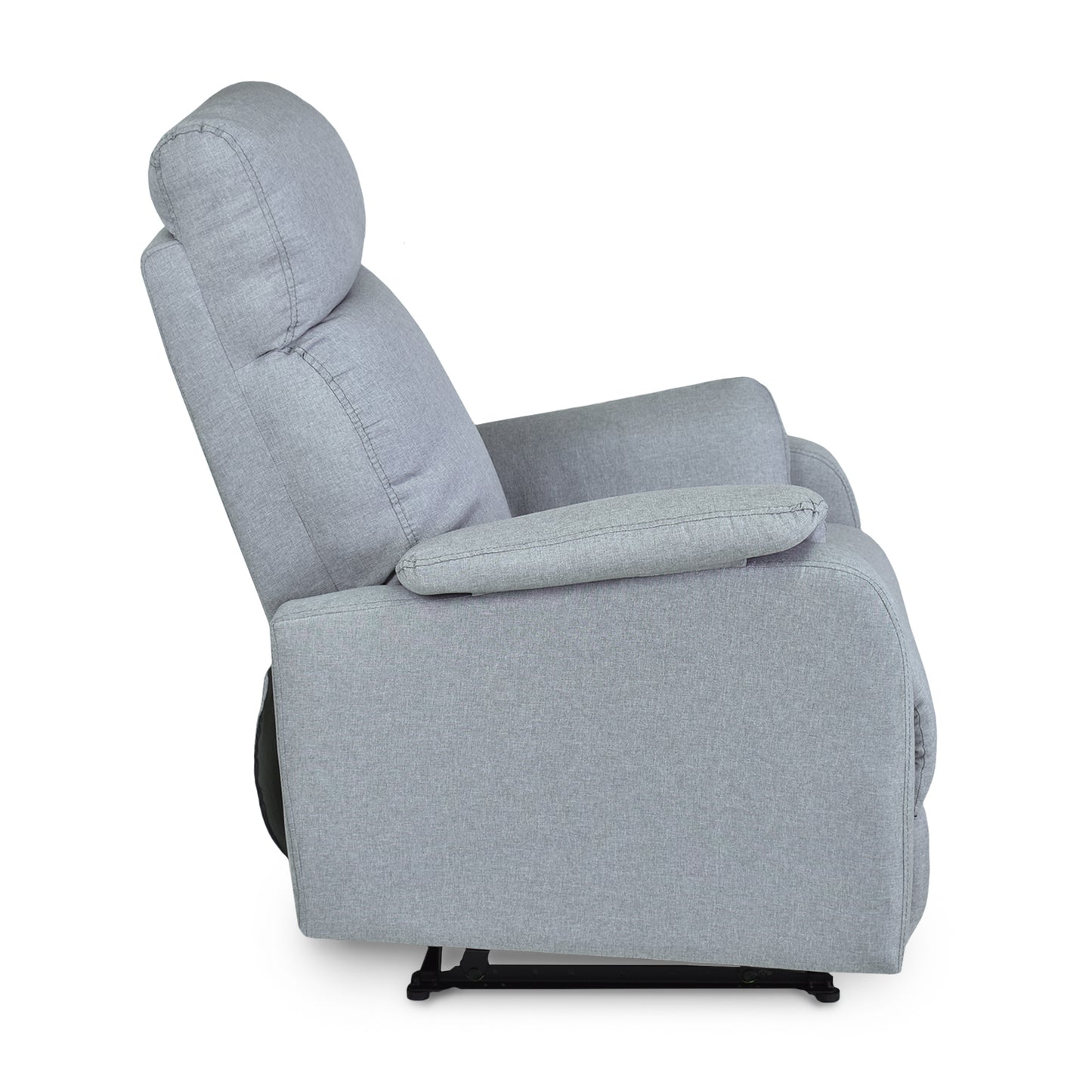 SILLA RECLINABLE VELVET 1 PUESTO MICROFIBRA GRIS CLARO