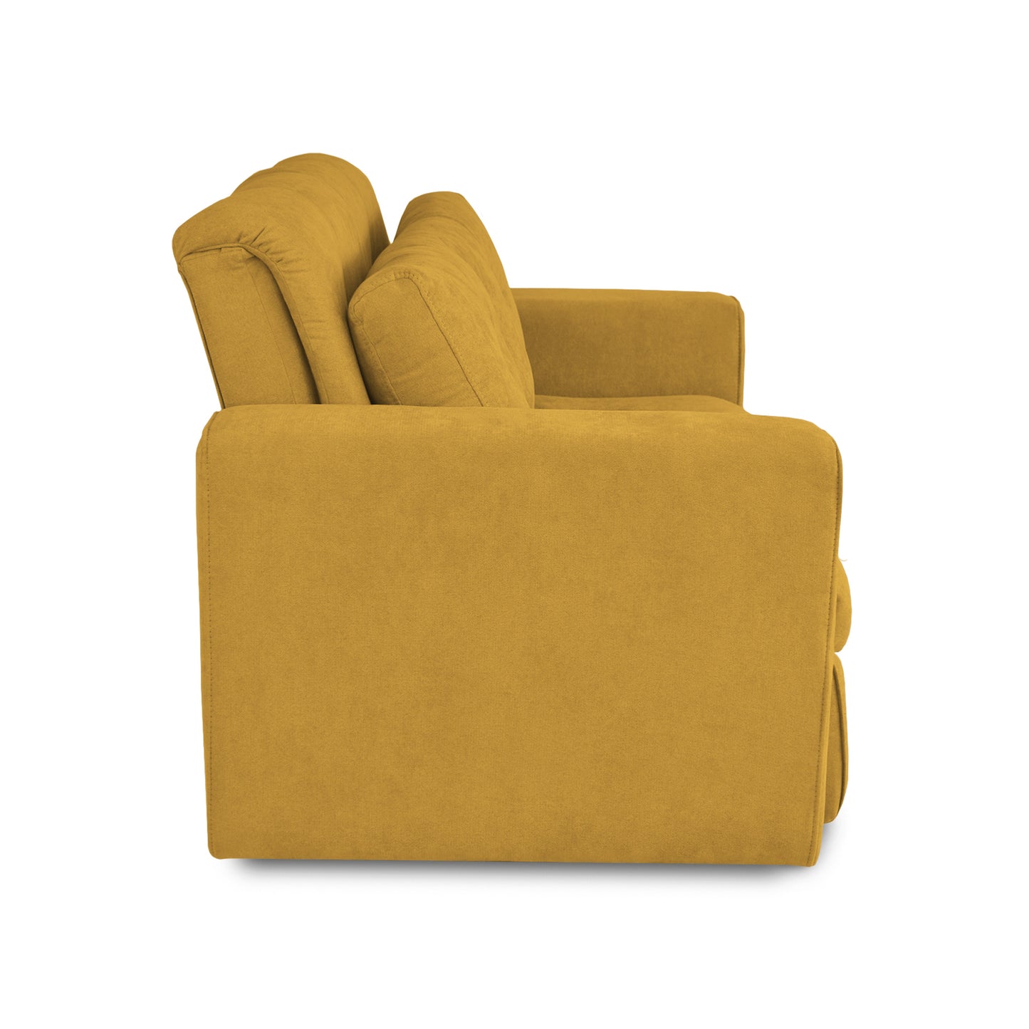 SOFA CAMA BOURBON 1.10 MICROFIBRA MOSTAZA