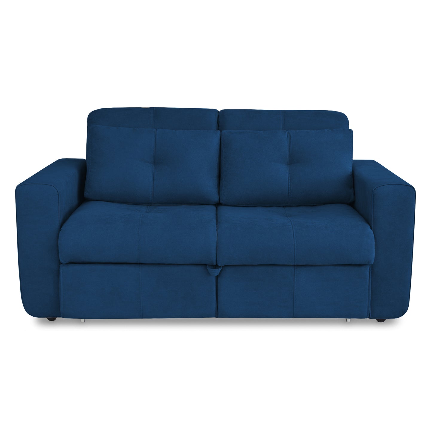 SOFA CAMA BOURBON 1.40 MICROFIBRA AZUL