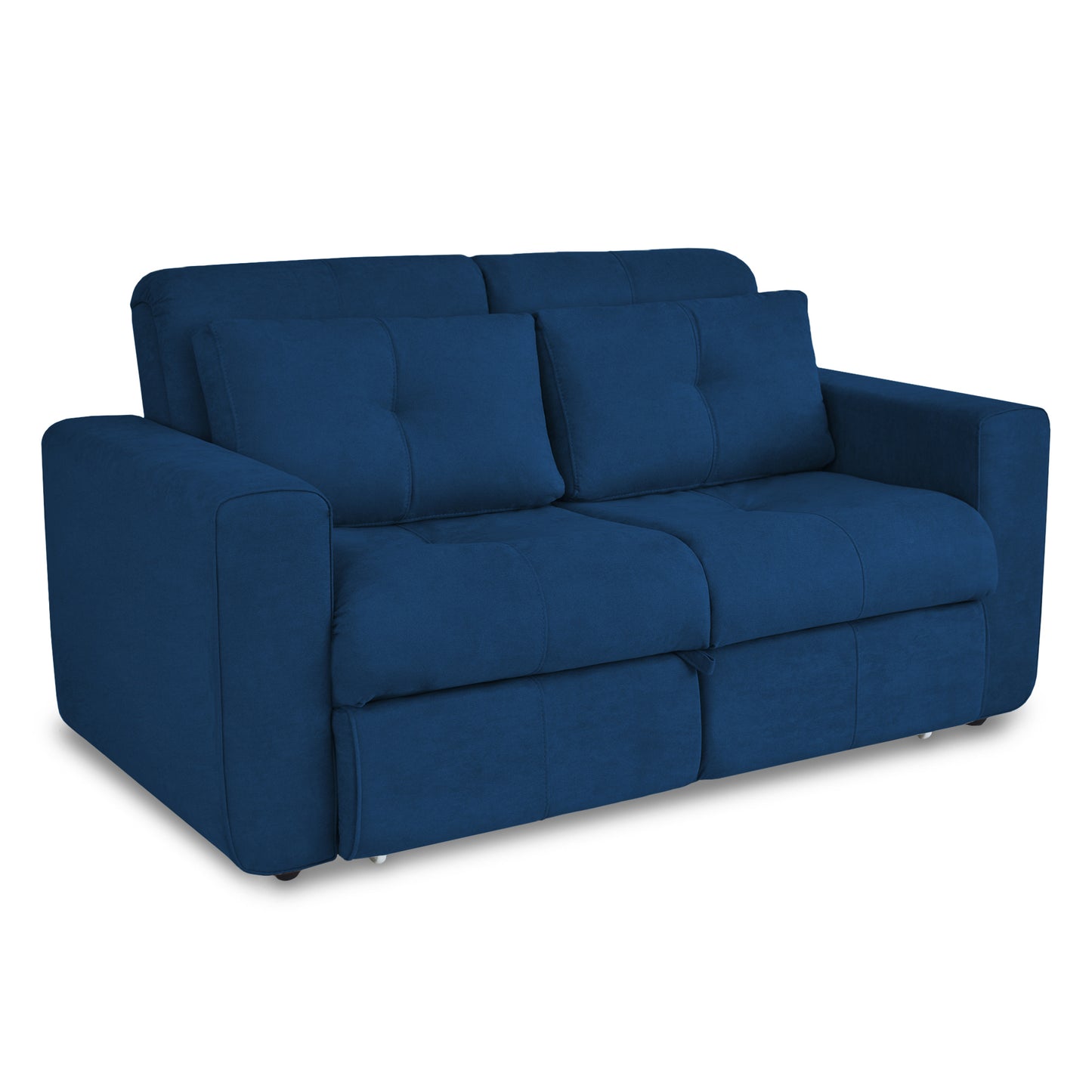 SOFA CAMA BOURBON 1.40 MICROFIBRA AZUL