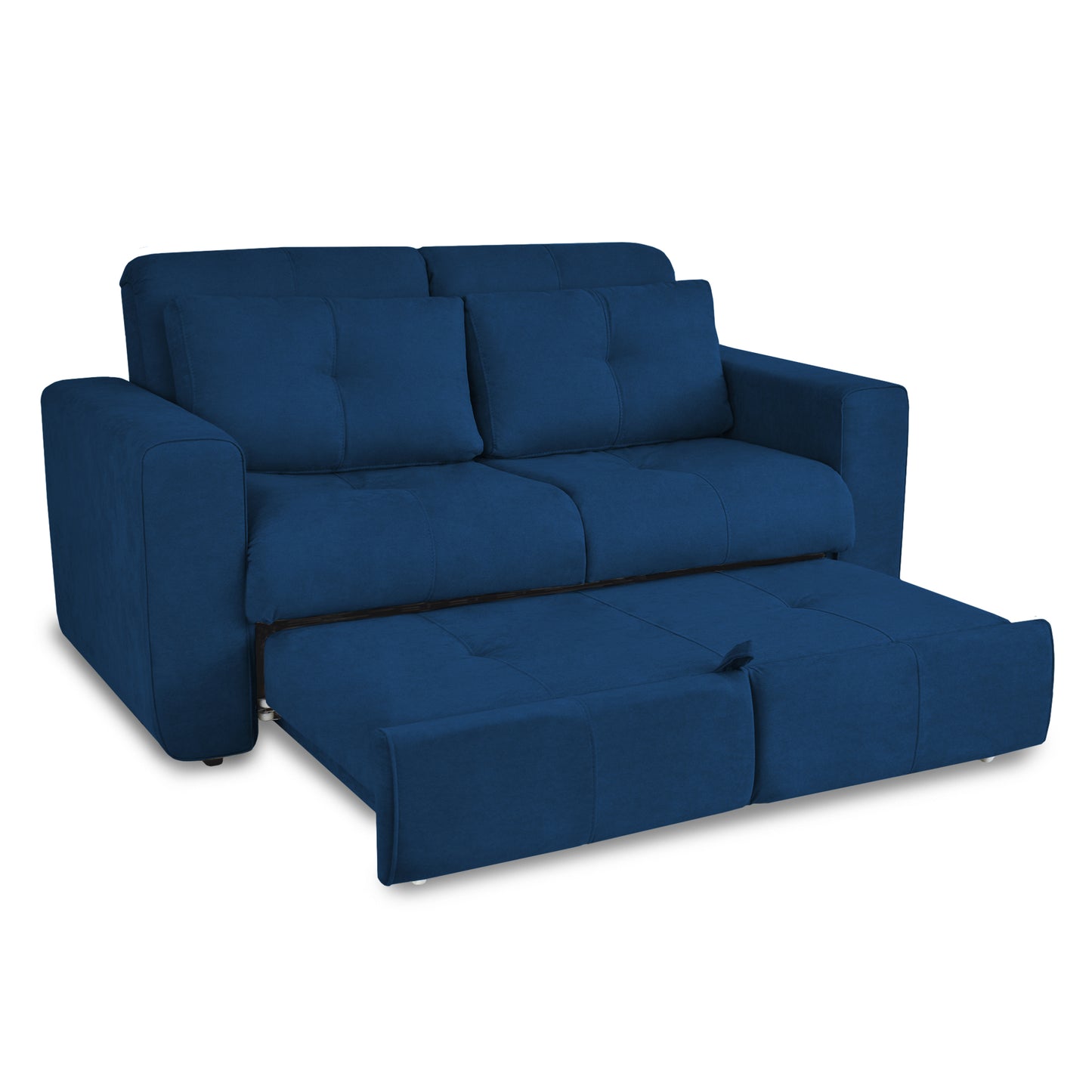 SOFA CAMA BOURBON 1.40 MICROFIBRA AZUL