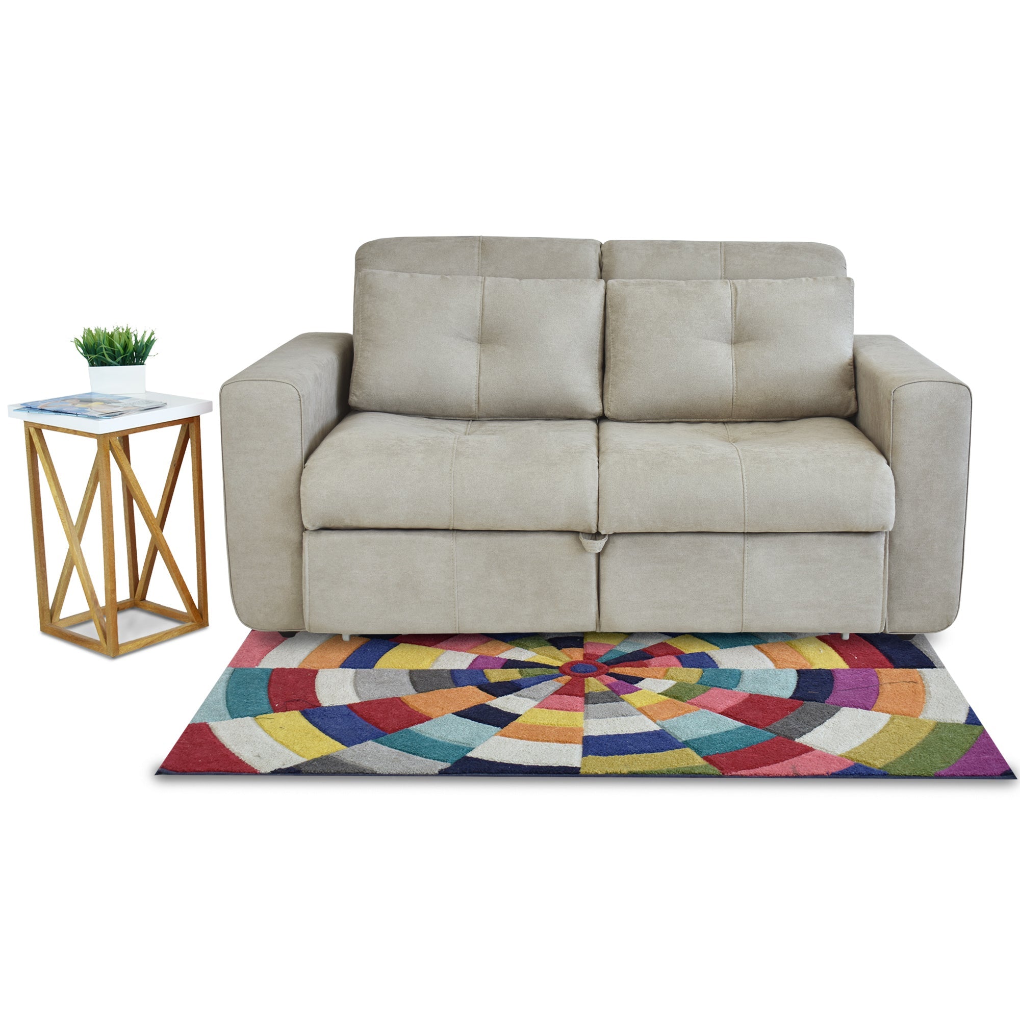 Sofa cama bourbon 1.40 microfibra camel