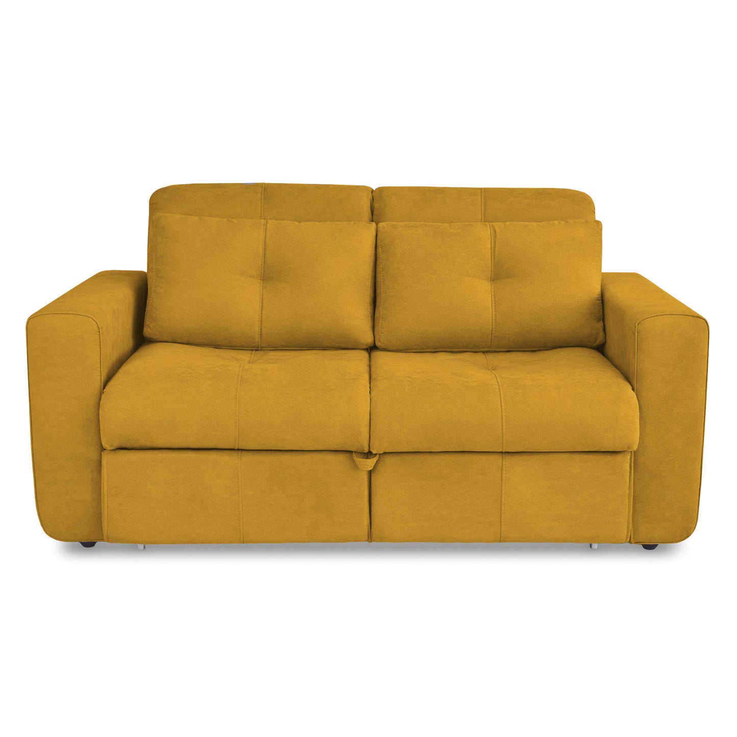SOFA CAMA BOURBON 1.40 MICROFIBRA MOSTAZA