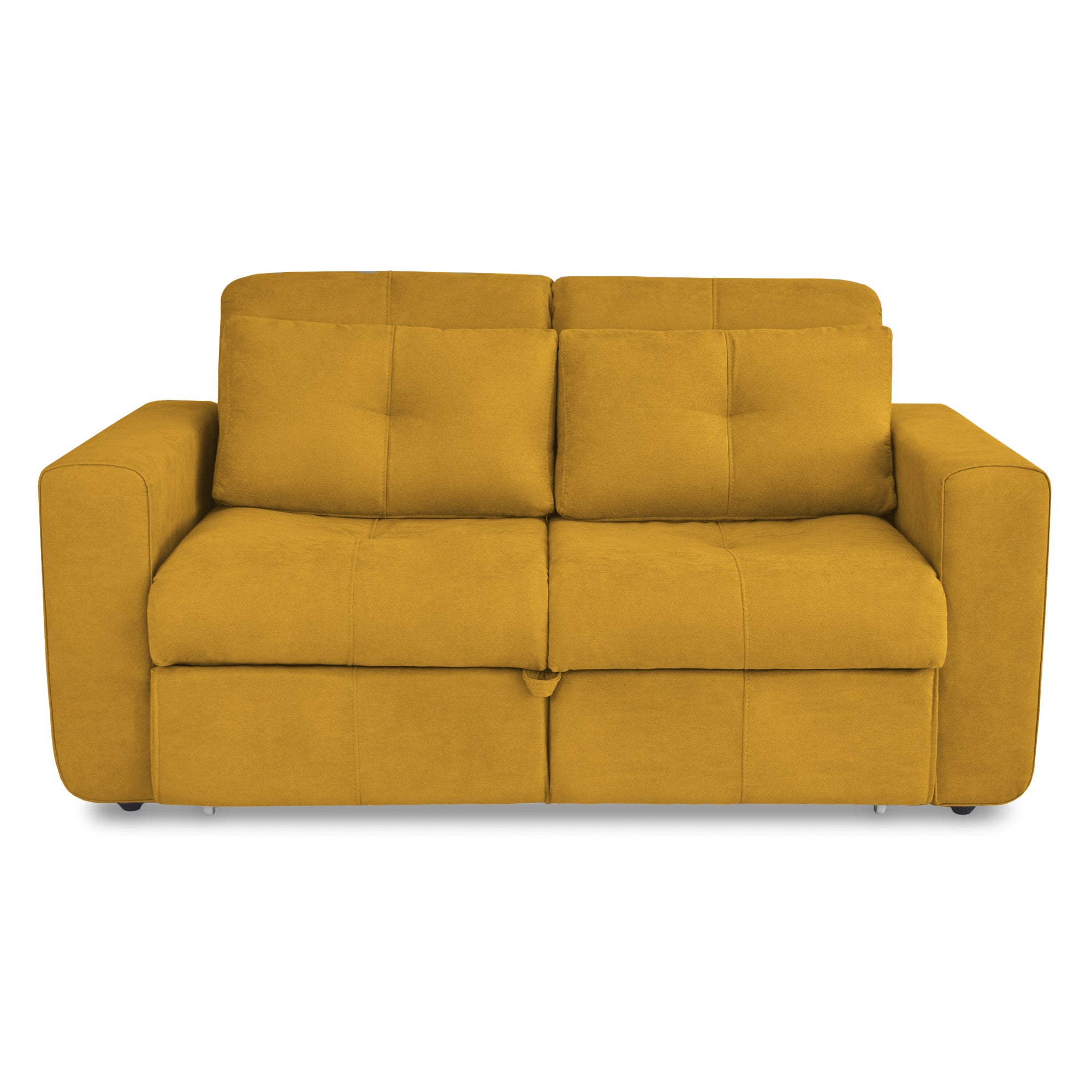 Sofa cama bourbon 1.40 microfibra mostaza
