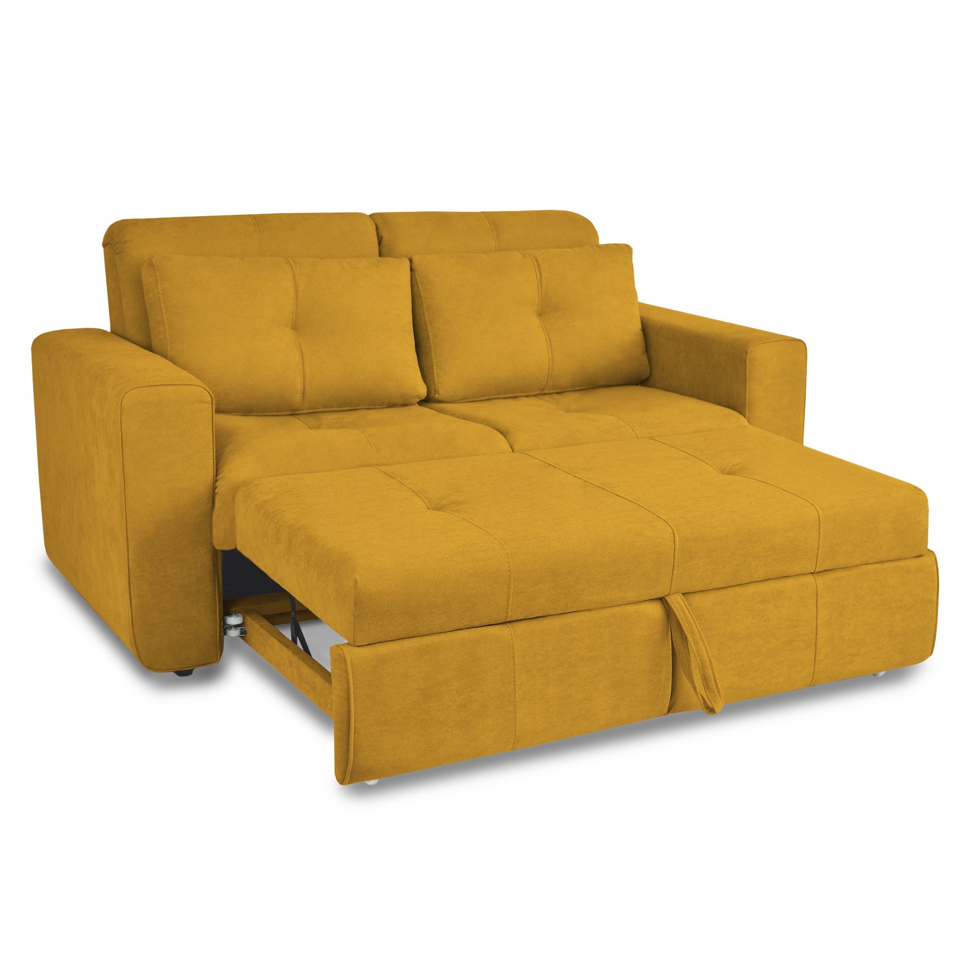 Sofa cama bourbon 1.40 microfibra mostaza
