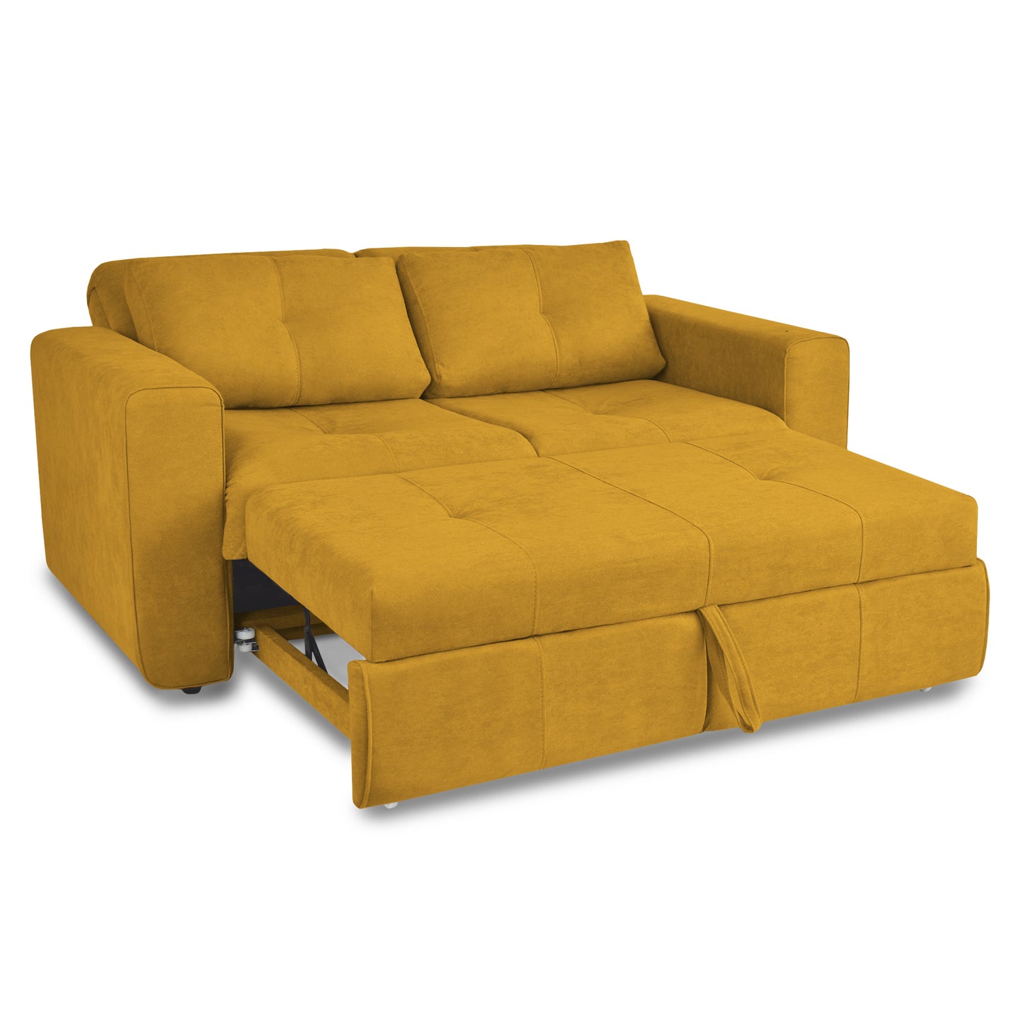 SOFA CAMA BOURBON 1.40 MICROFIBRA MOSTAZA