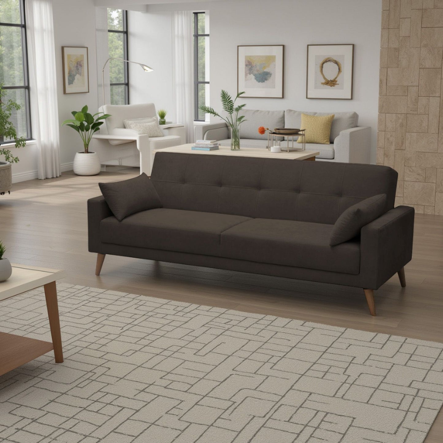 SOFA CAMA TOVIC MICROFIBRA CHOCOLATE