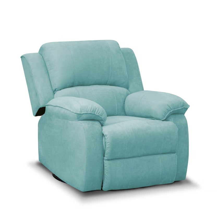 SILLA RECLINABLE MECEDORA GIRATORIA TOKIO MICROFIBRA. AQUA