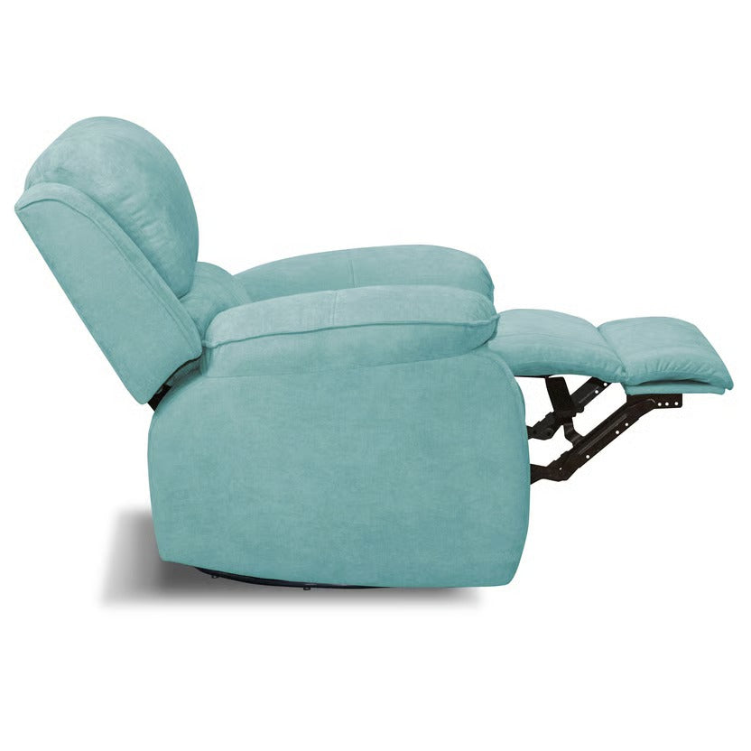 SILLA RECLINABLE MECEDORA GIRATORIA TOKIO MICROFIBRA. AQUA