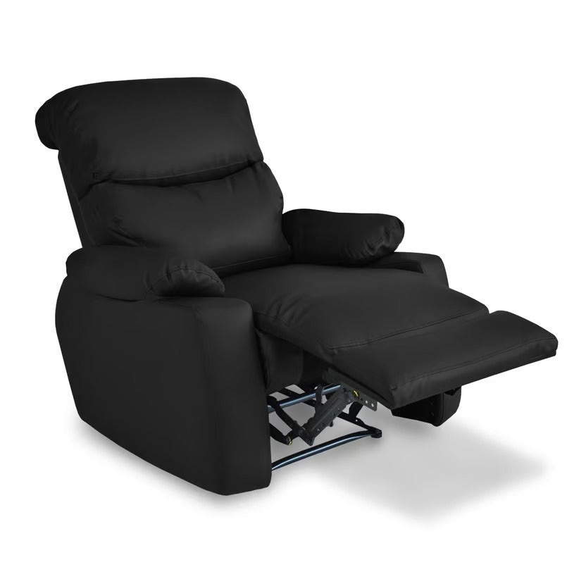 SILLA RECLINABLE VELARA 1 PUESTO SINTETICO NEGRO