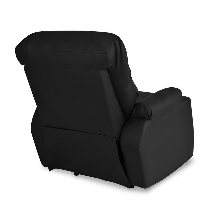 SILLA RECLINABLE VELARA 1 PUESTO SINTETICO NEGRO
