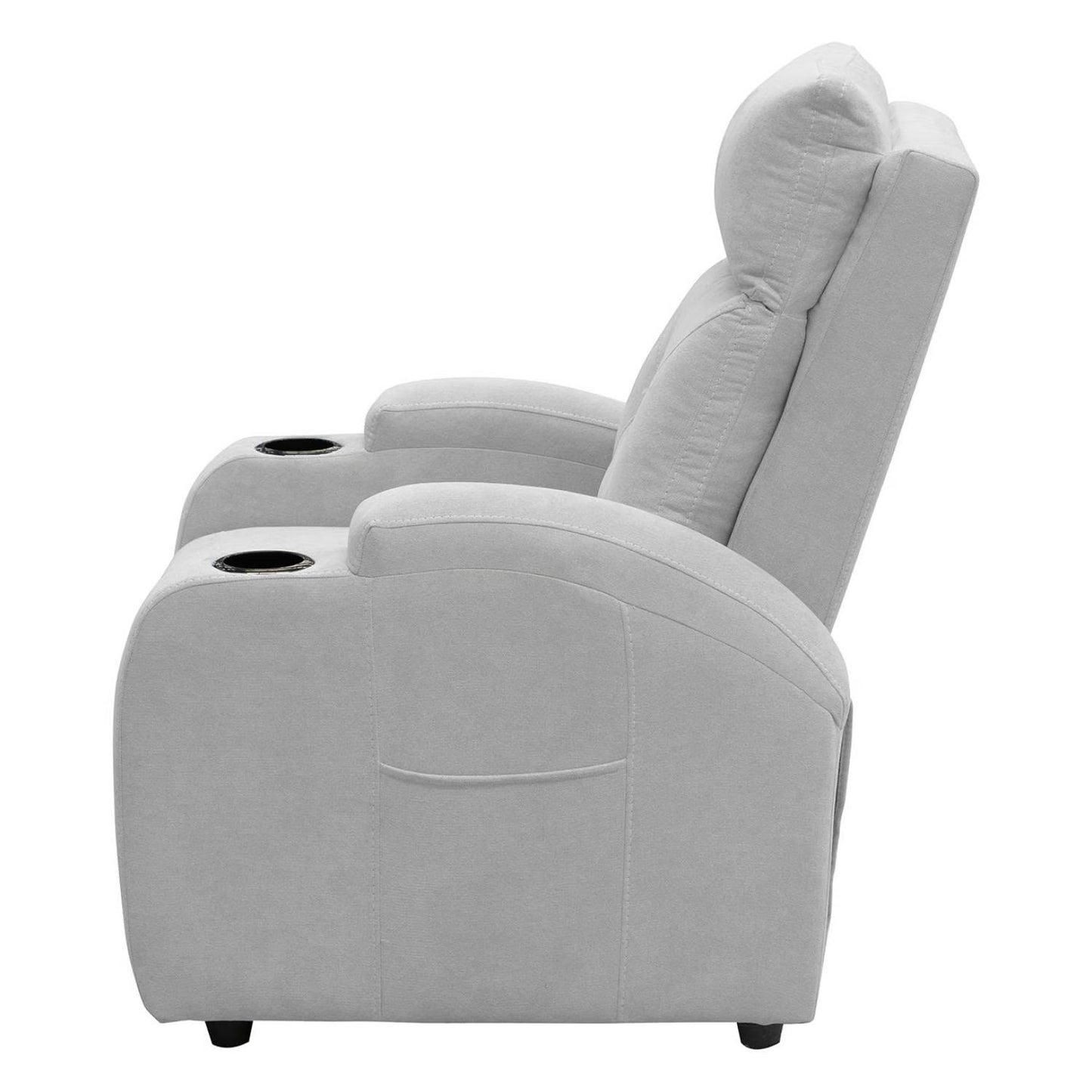 SILLA RECLINABLE LOGAN 1 PUESTO ESTATICO MICROFIBRAPLATA