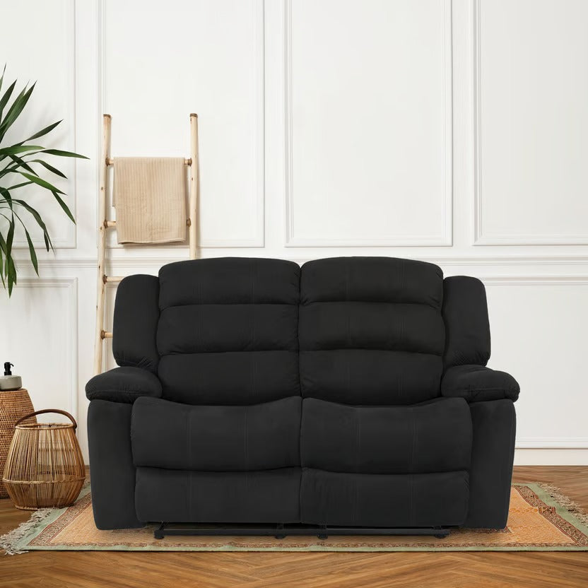 SOFA RECLINABLE DHAKA 2P MICROFIBRA NEGRO