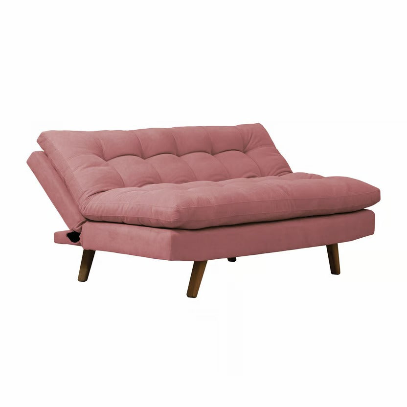 Sofa cama zur natural microfibra rosa