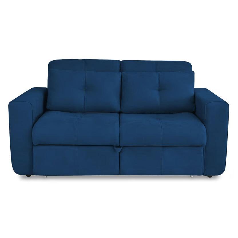SOFA CAMA BOURBON 1.10 MICROFIBRA AZUL