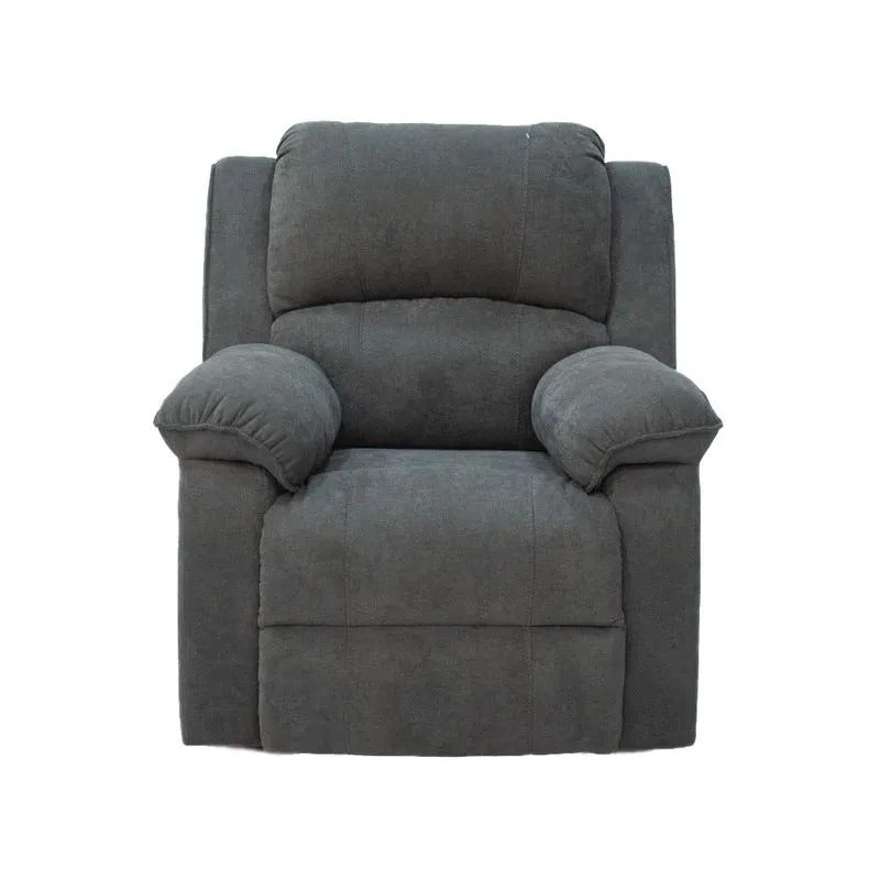 SILLA RECLINABLE MECEDORA BROOKLYN MICROFIBRA. GRIS PLOMO