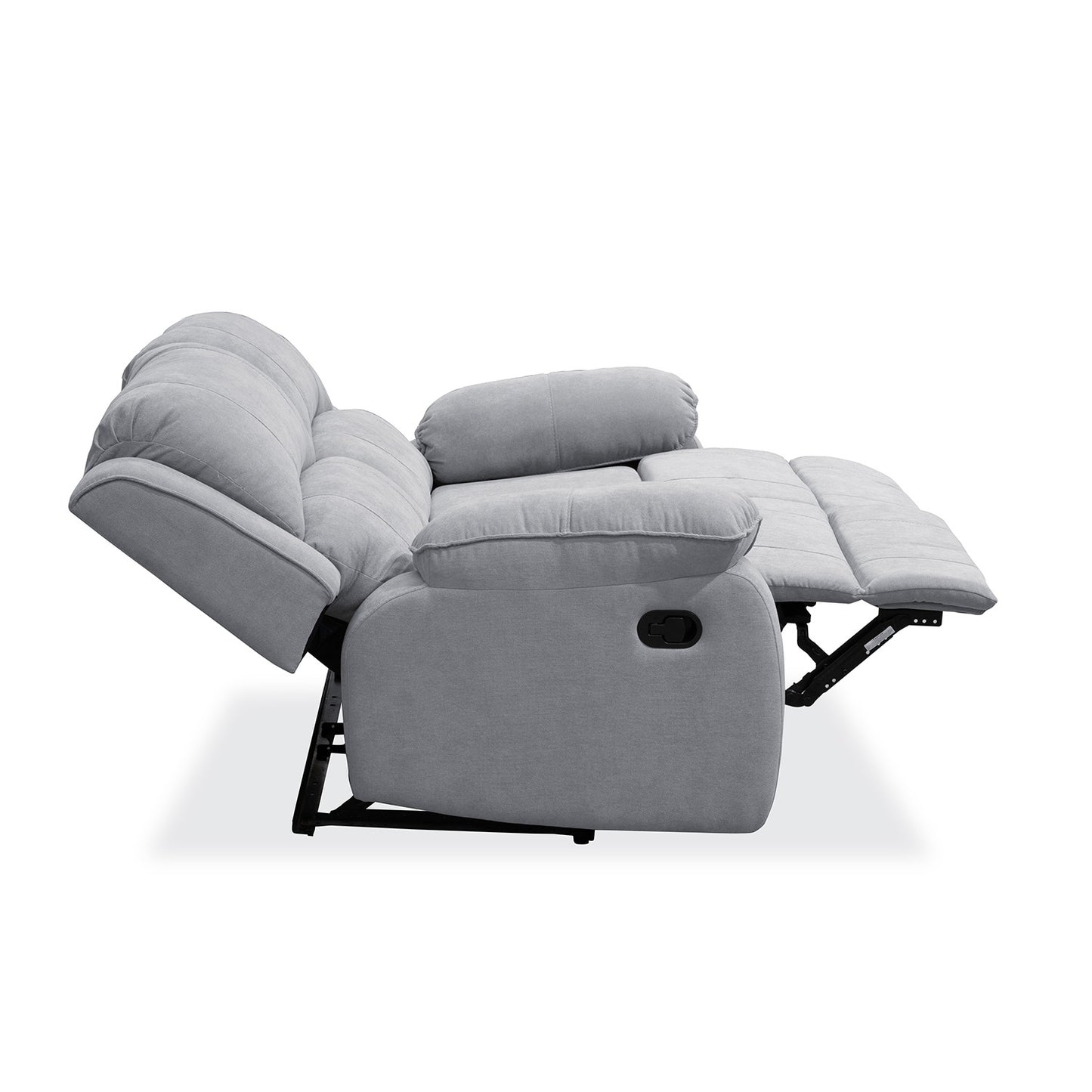 SOFA REC BROOKLYN 2 PTOS ESTATICO USB MICROFIBRA PLATA