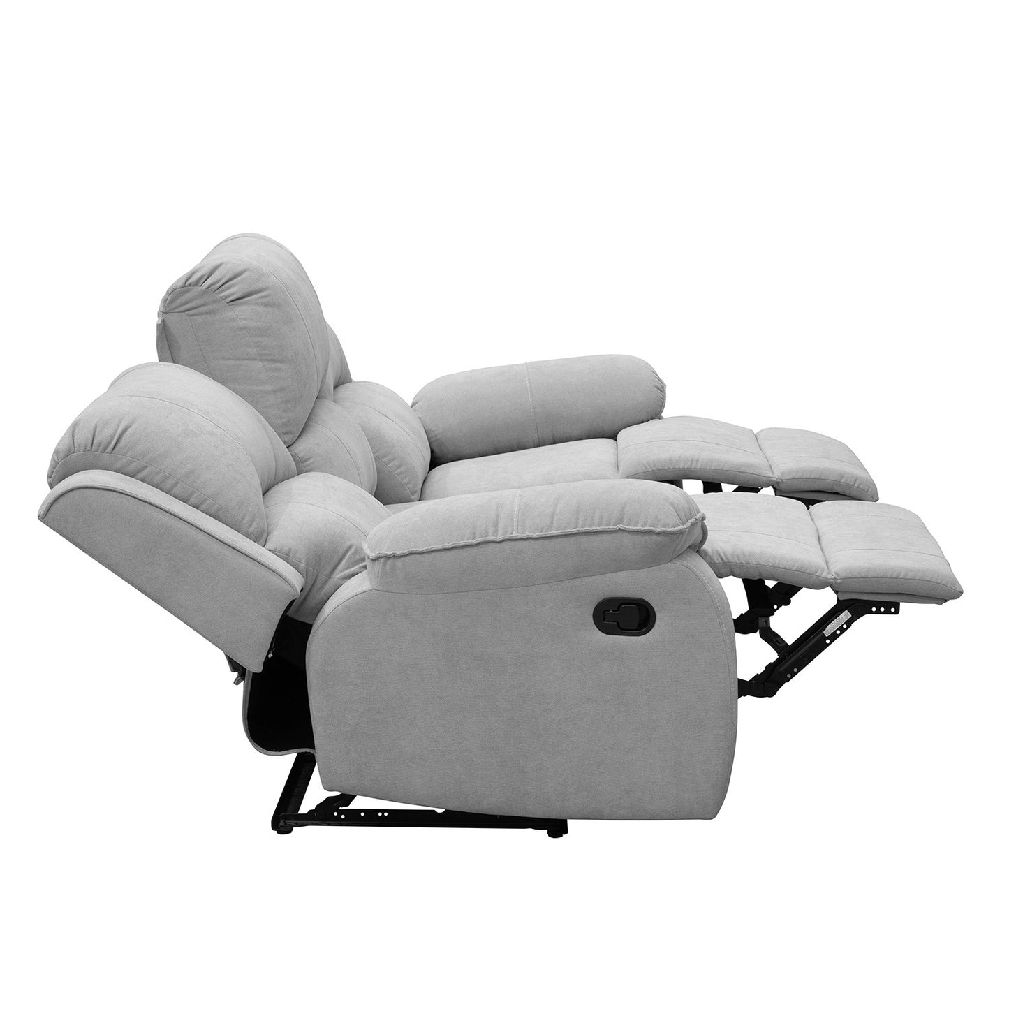 SOFA REC BROOKLYN 3 PTOS ESTATICO USB MICROFIBRA PLATA