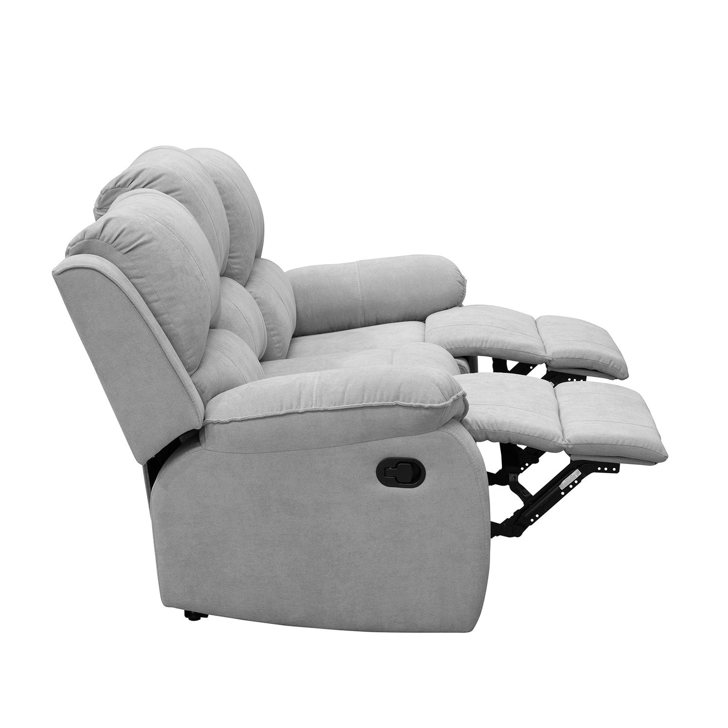 SOFA REC BROOKLYN 3 PTOS ESTATICO USB MICROFIBRA PLATA