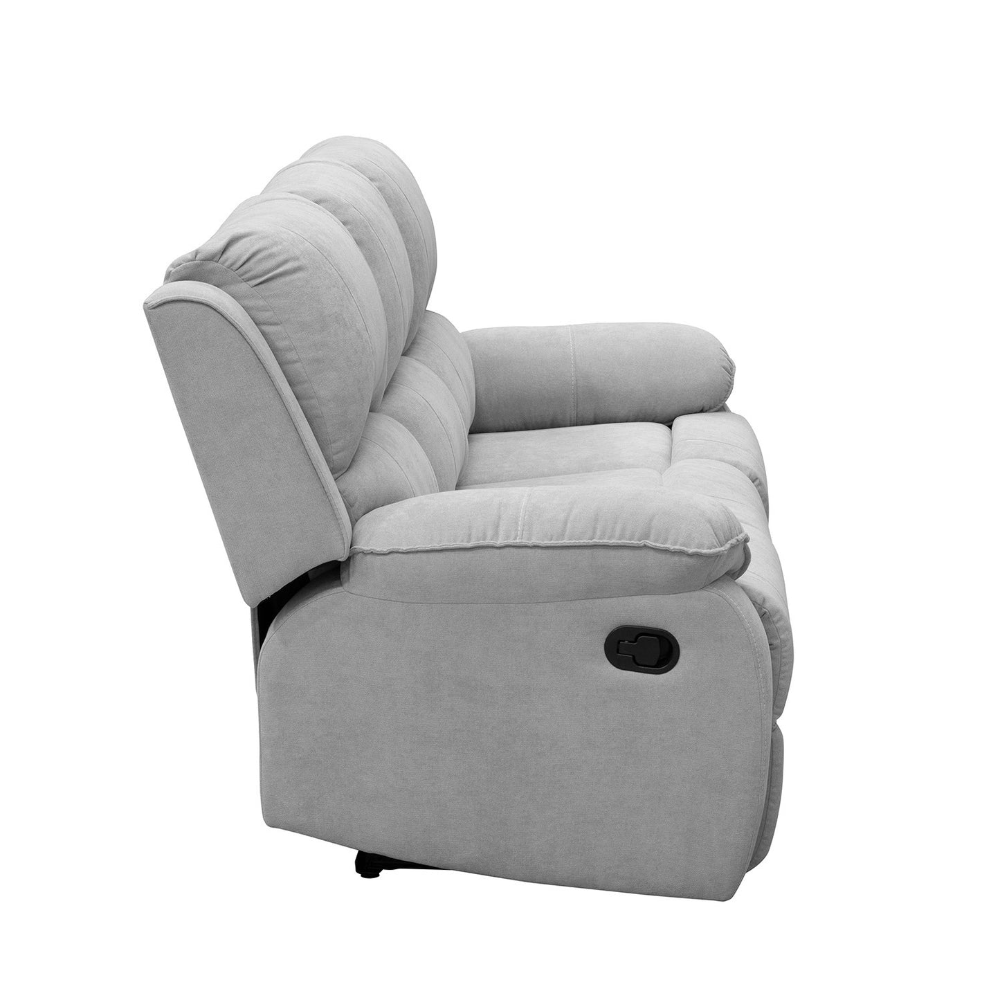 SOFA REC BROOKLYN 3 PTOS ESTATICO USB MICROFIBRA PLATA