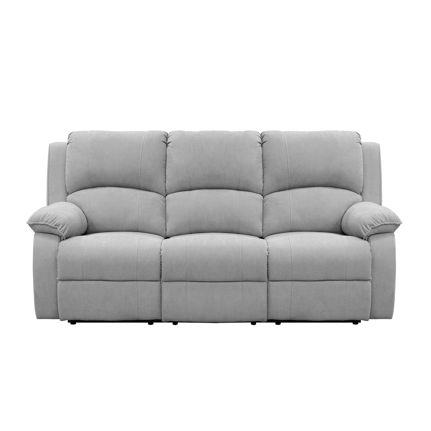 SOFA REC BROOKLYN 3 PTOS ESTATICO USB MICROFIBRA PLATA
