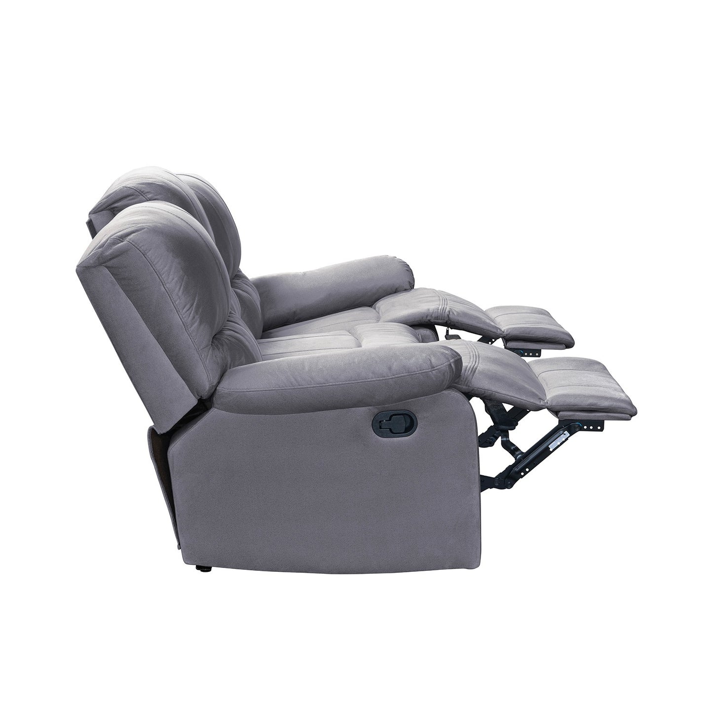 SOFA RECLINABLE GALL 3 PUESTOS MICROFIBRA GRIS PLOMO